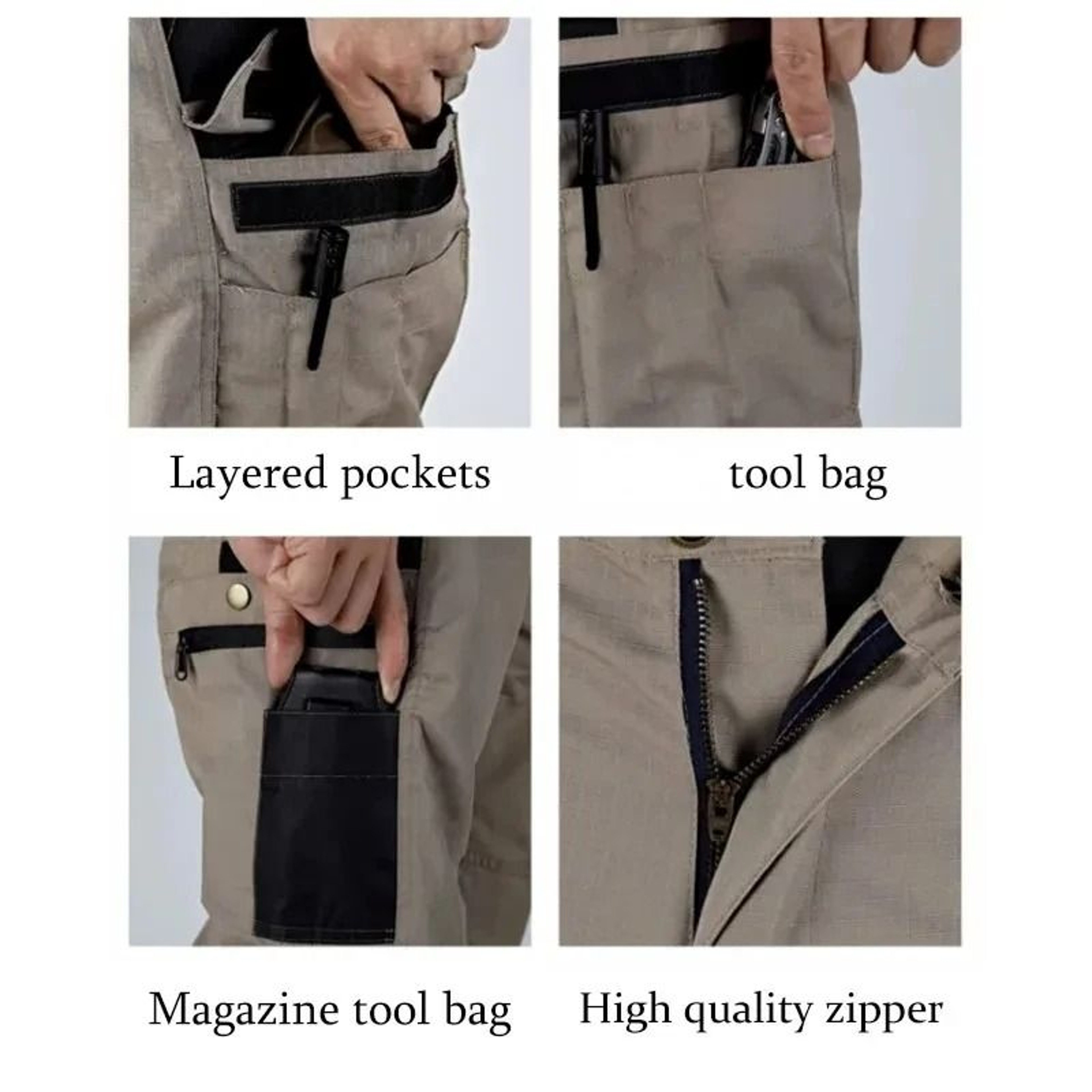 Mens Tactical Waterproof Cargo Pants Outdoor Multi Pocket Combat Trousers 5