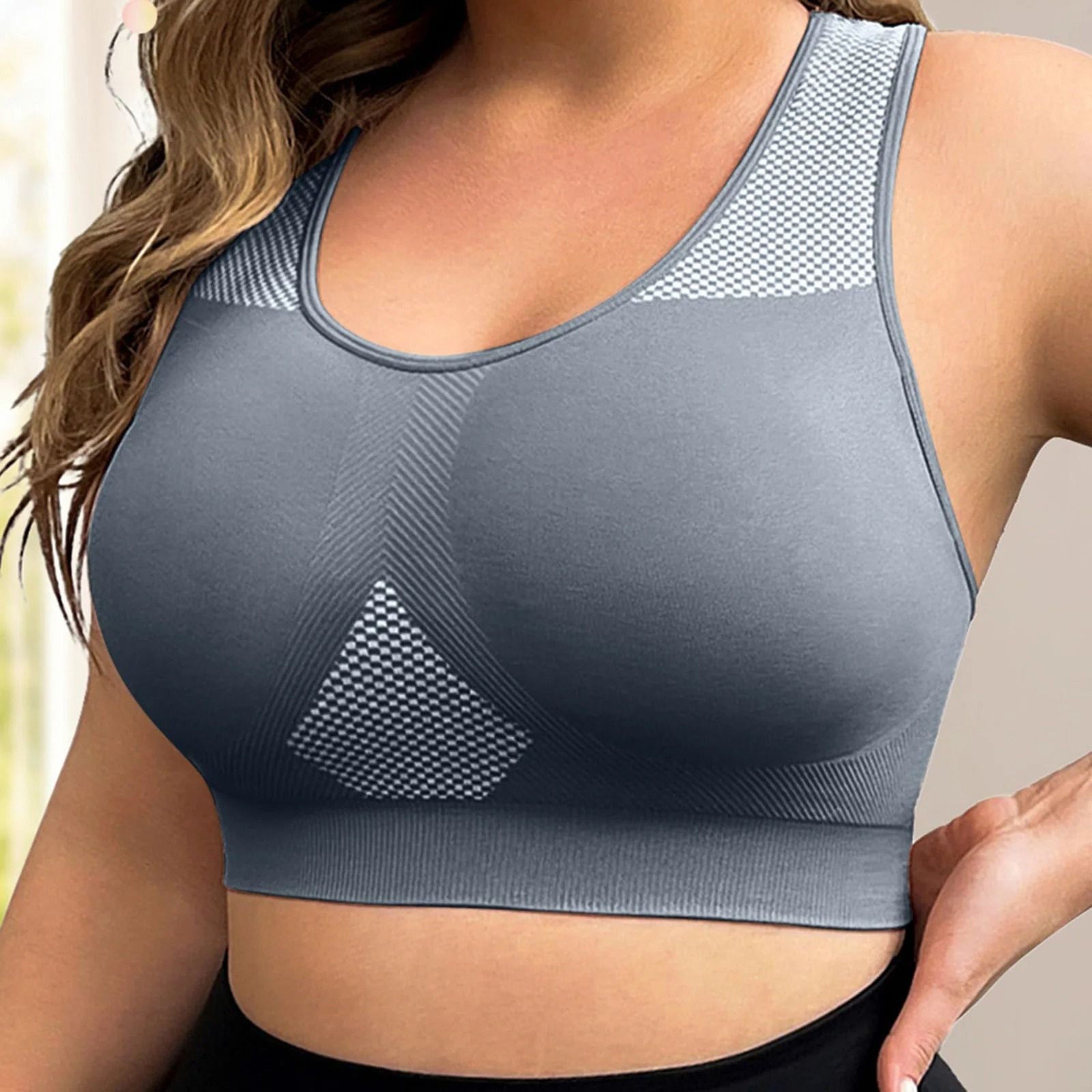 Plus Size Seamless Sports Yoga Bra 6