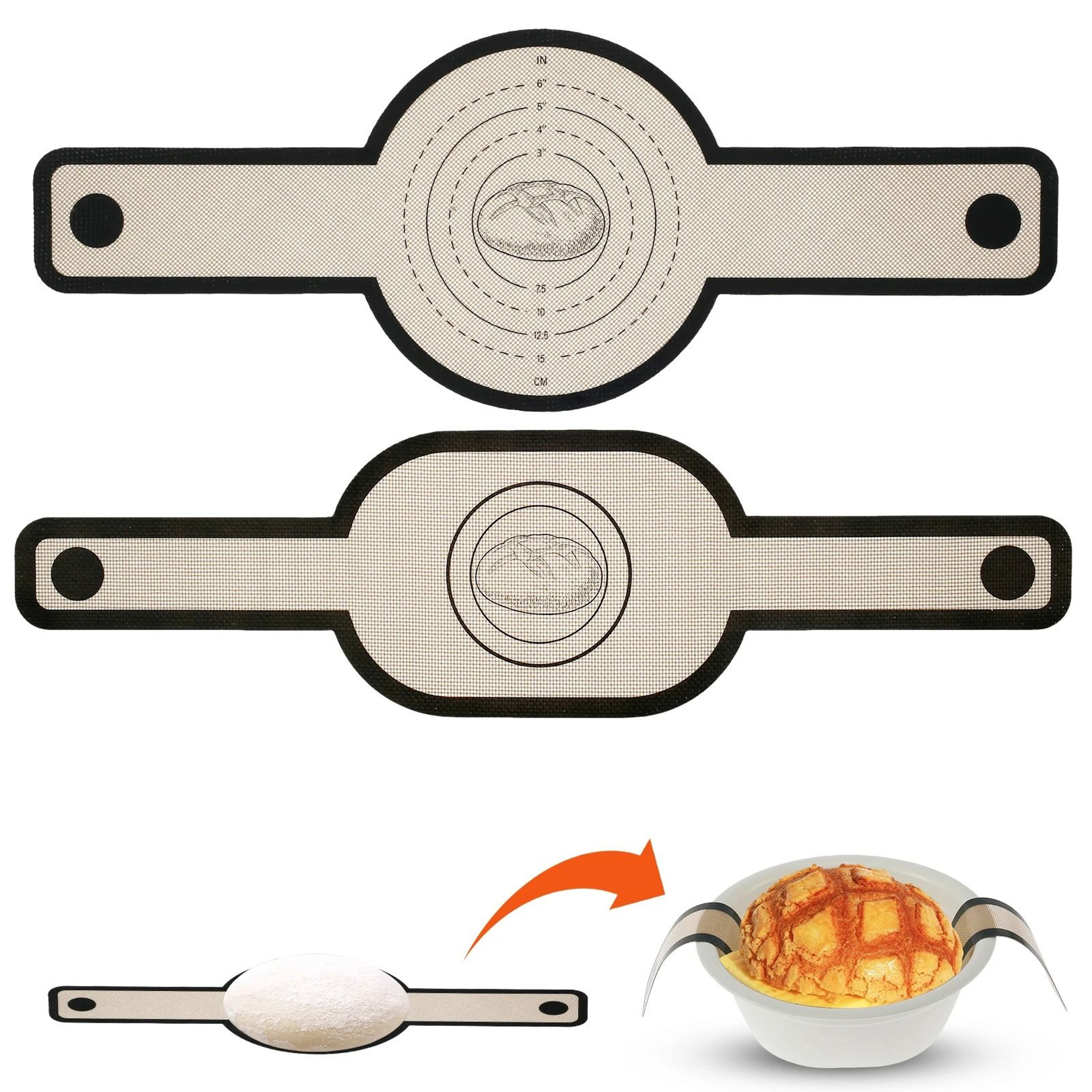 Silicone Bread Baking Mat Set With Long Handle 0