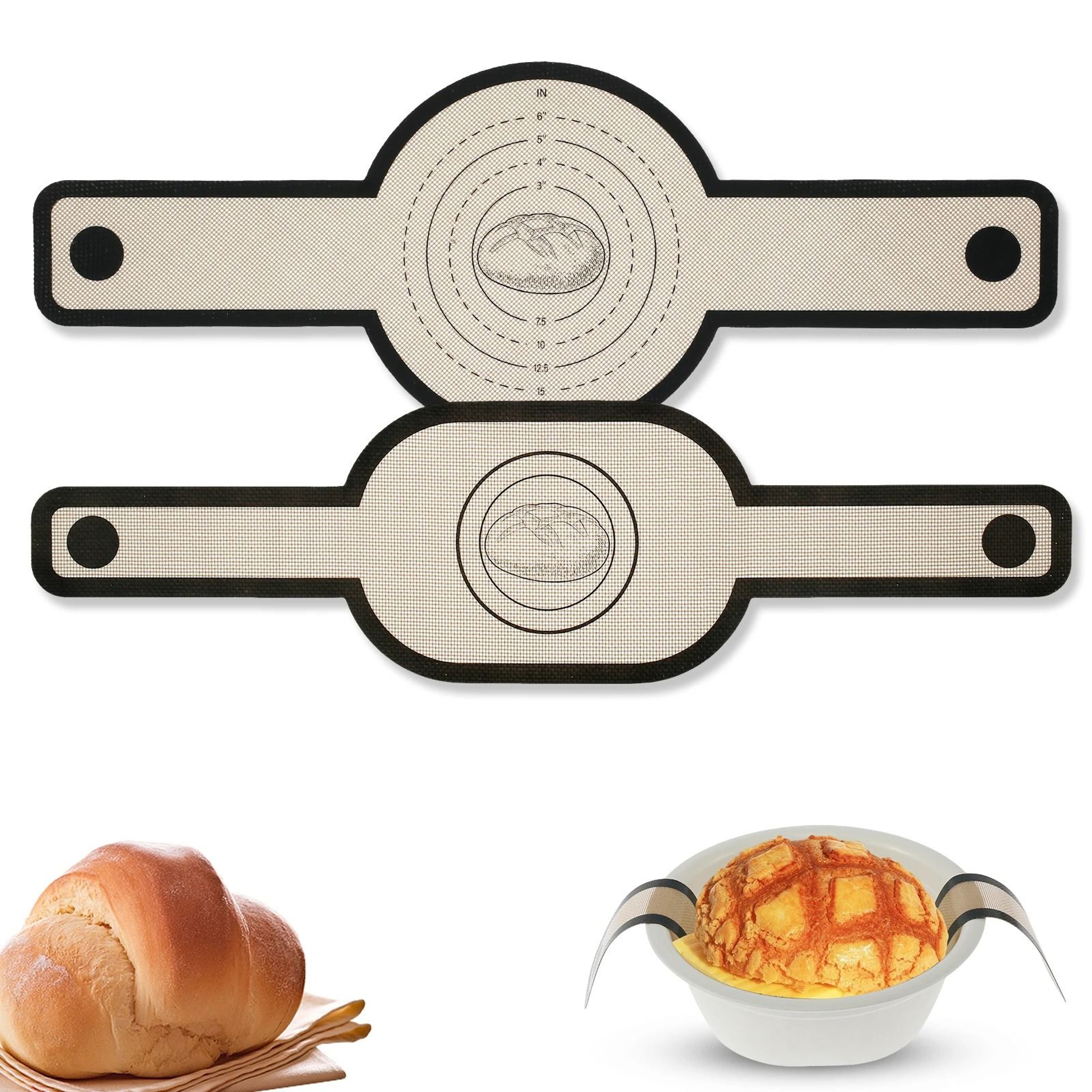 Silicone Bread Baking Mat Set With Long Handle 6