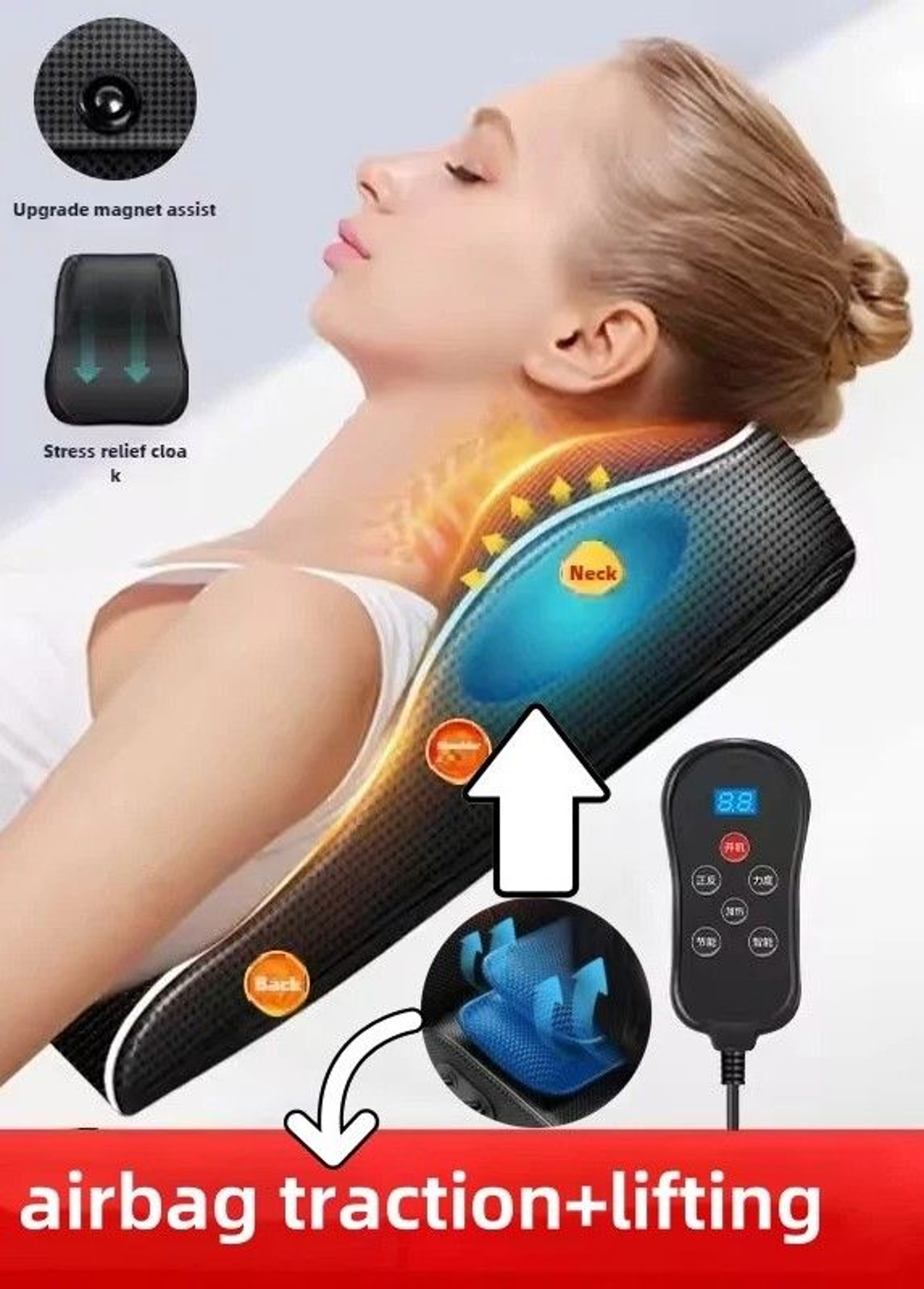Electric Shiatsu Neck And Back Massage Pillow With Heat 9