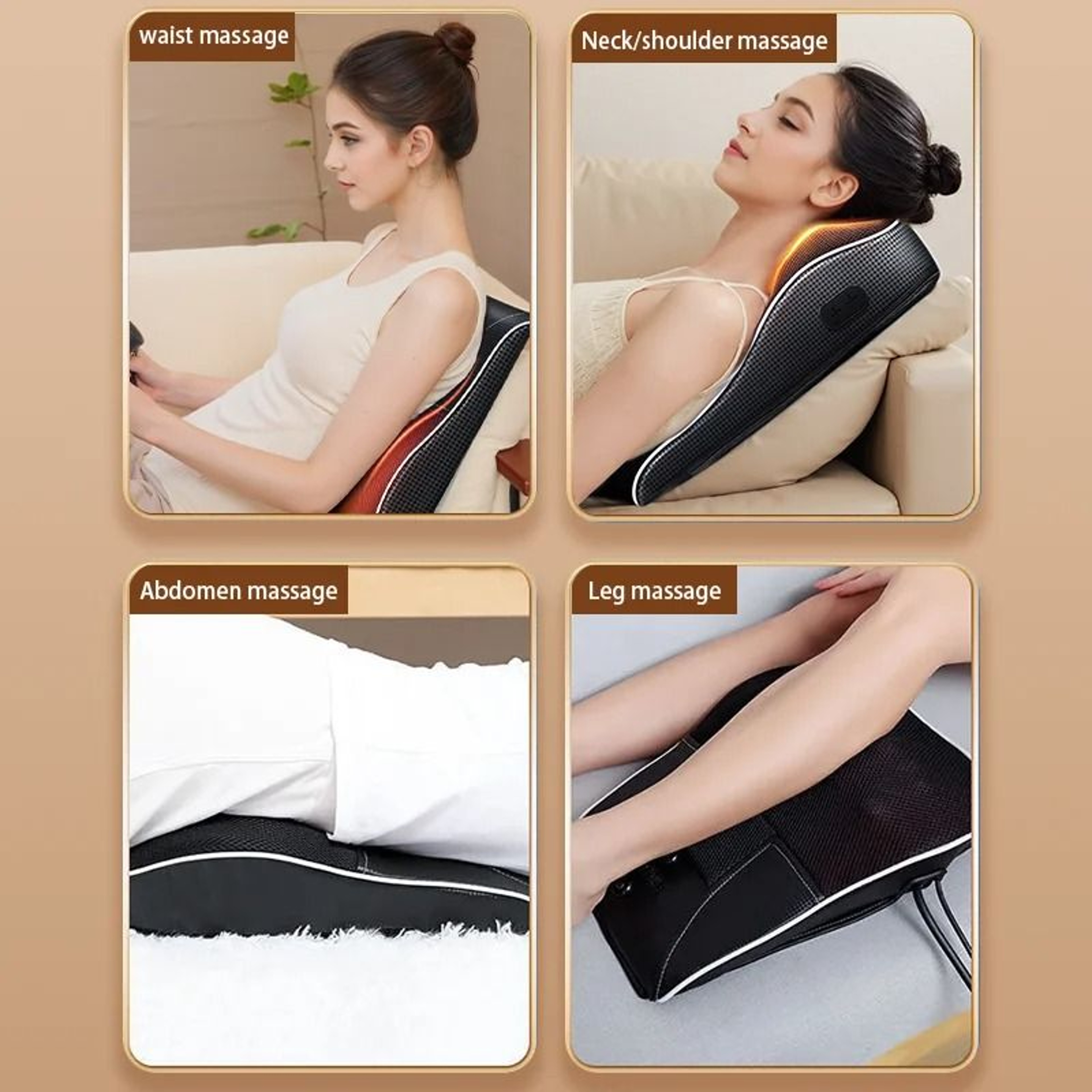 Electric Shiatsu Neck And Back Massage Pillow With Heat 5