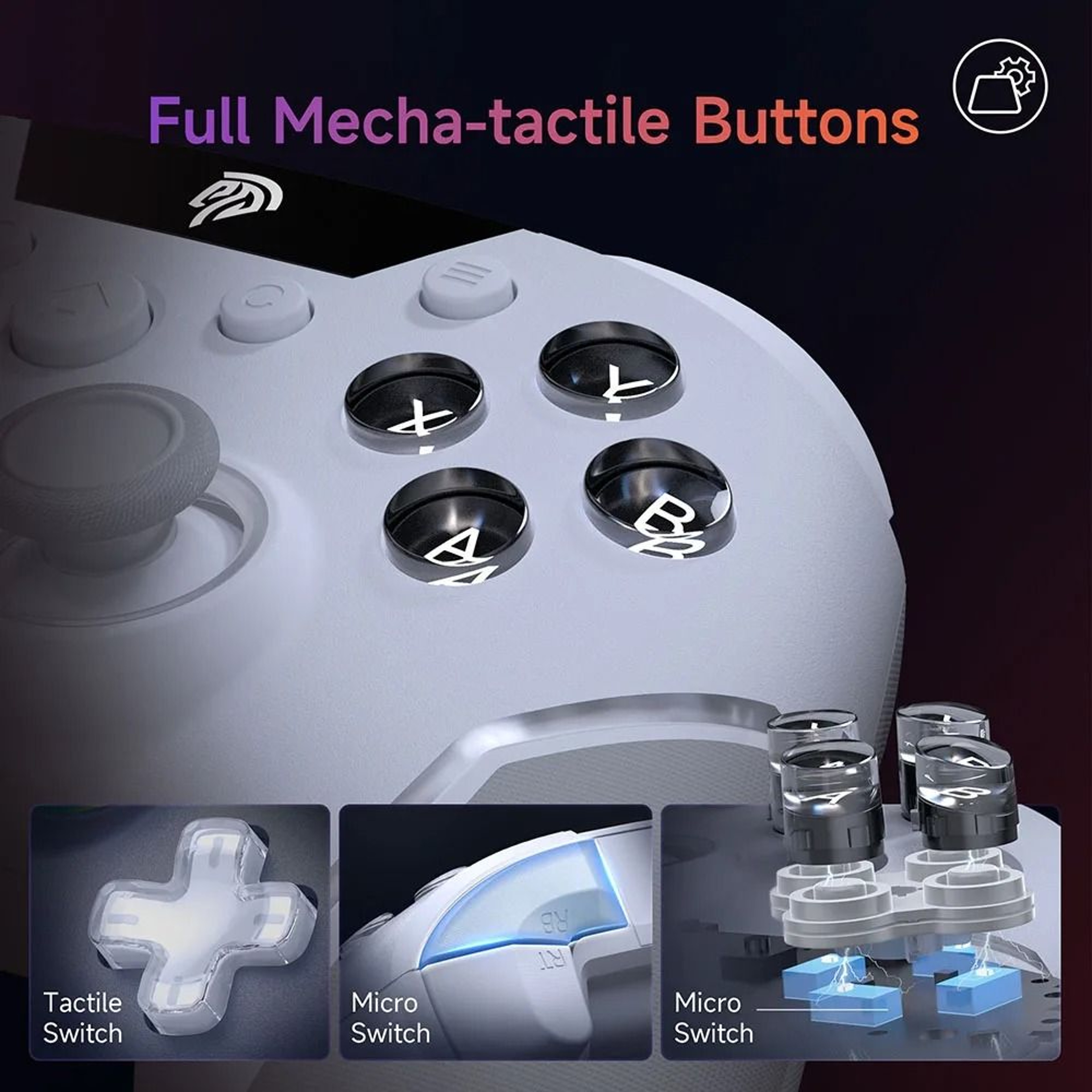 Wireless Game Controller With RGB Effects And Hall Sensor Joysticks 3