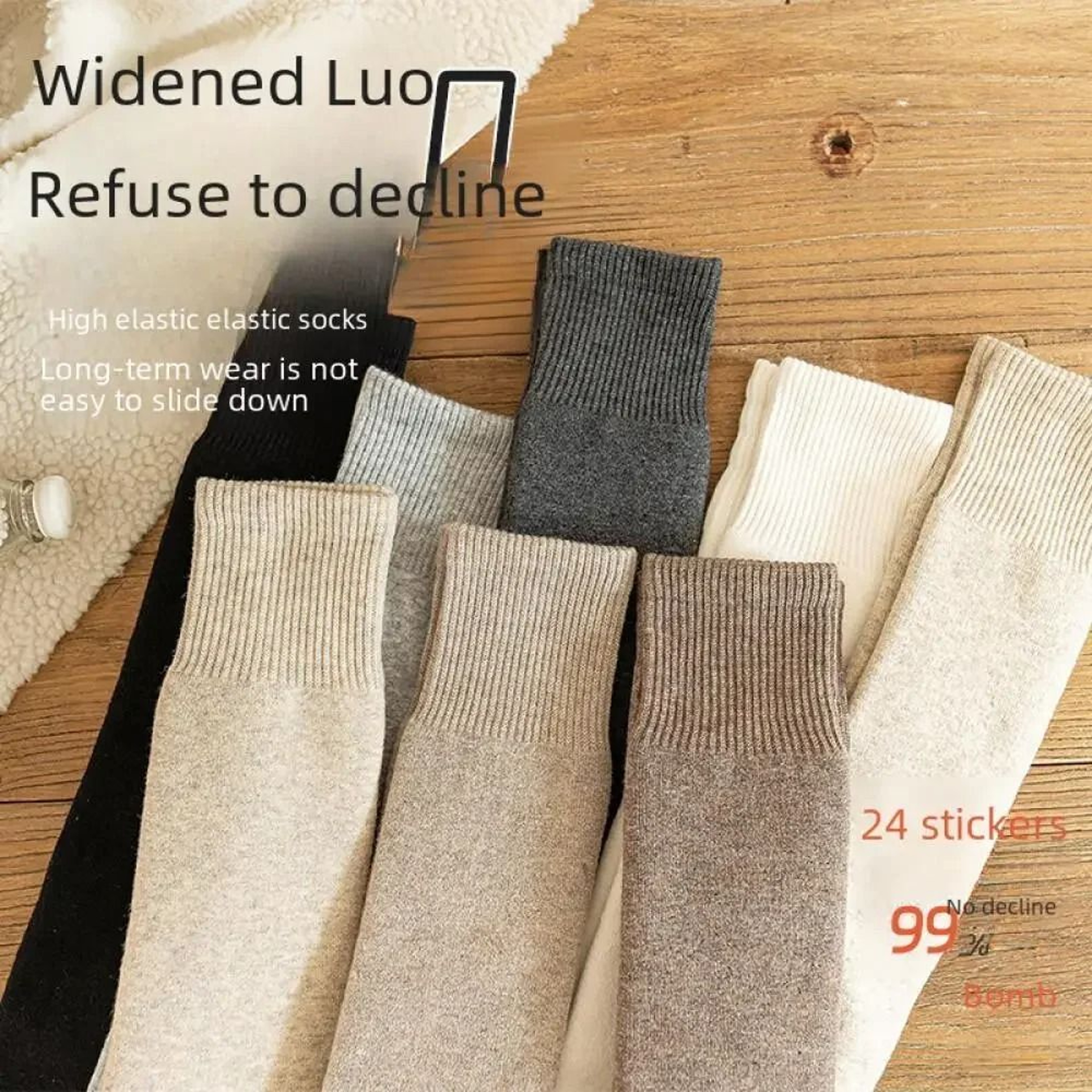 Fuzzy Lined Over Knee Cashmere Socks For Women 2