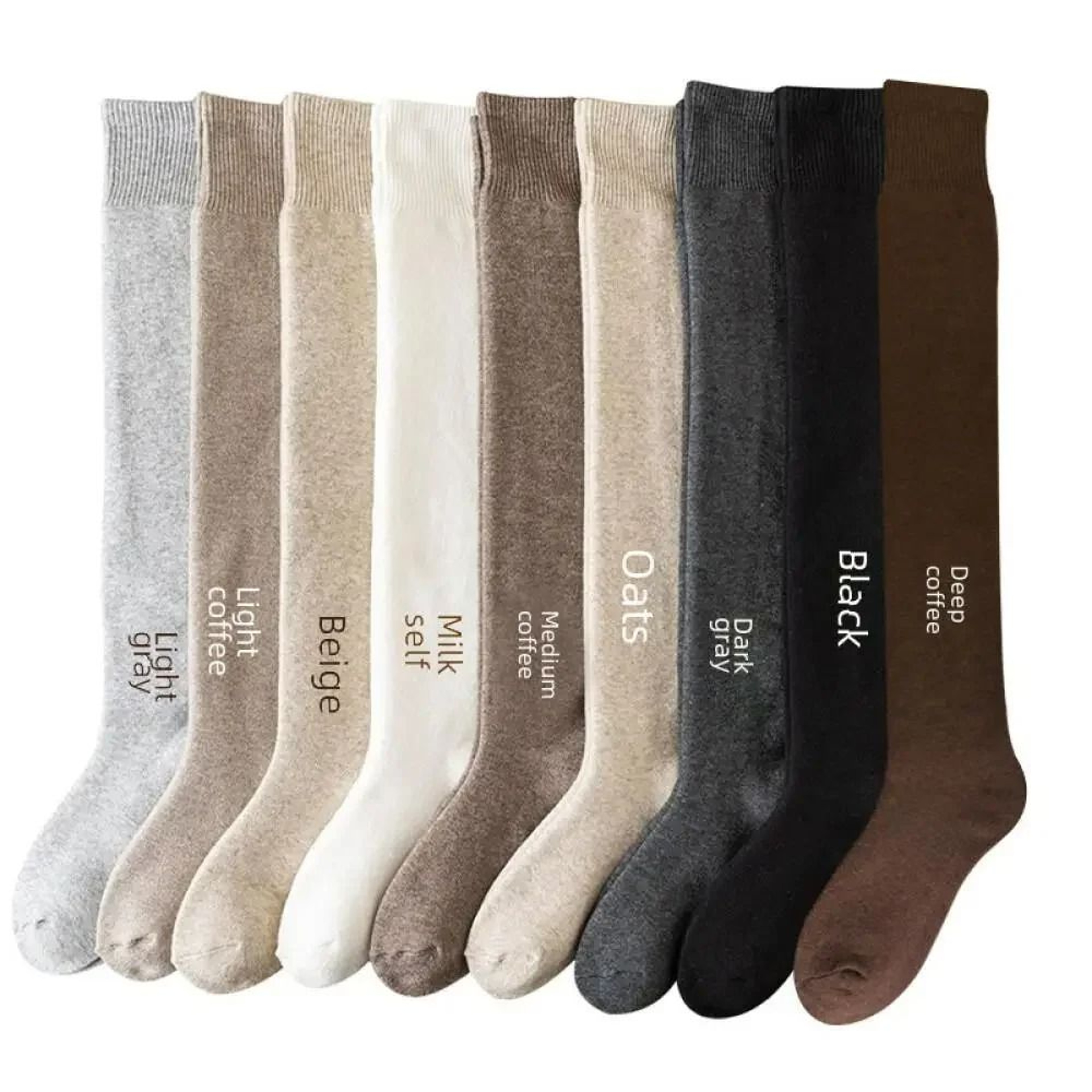 Fuzzy Lined Over Knee Cashmere Socks For Women 3