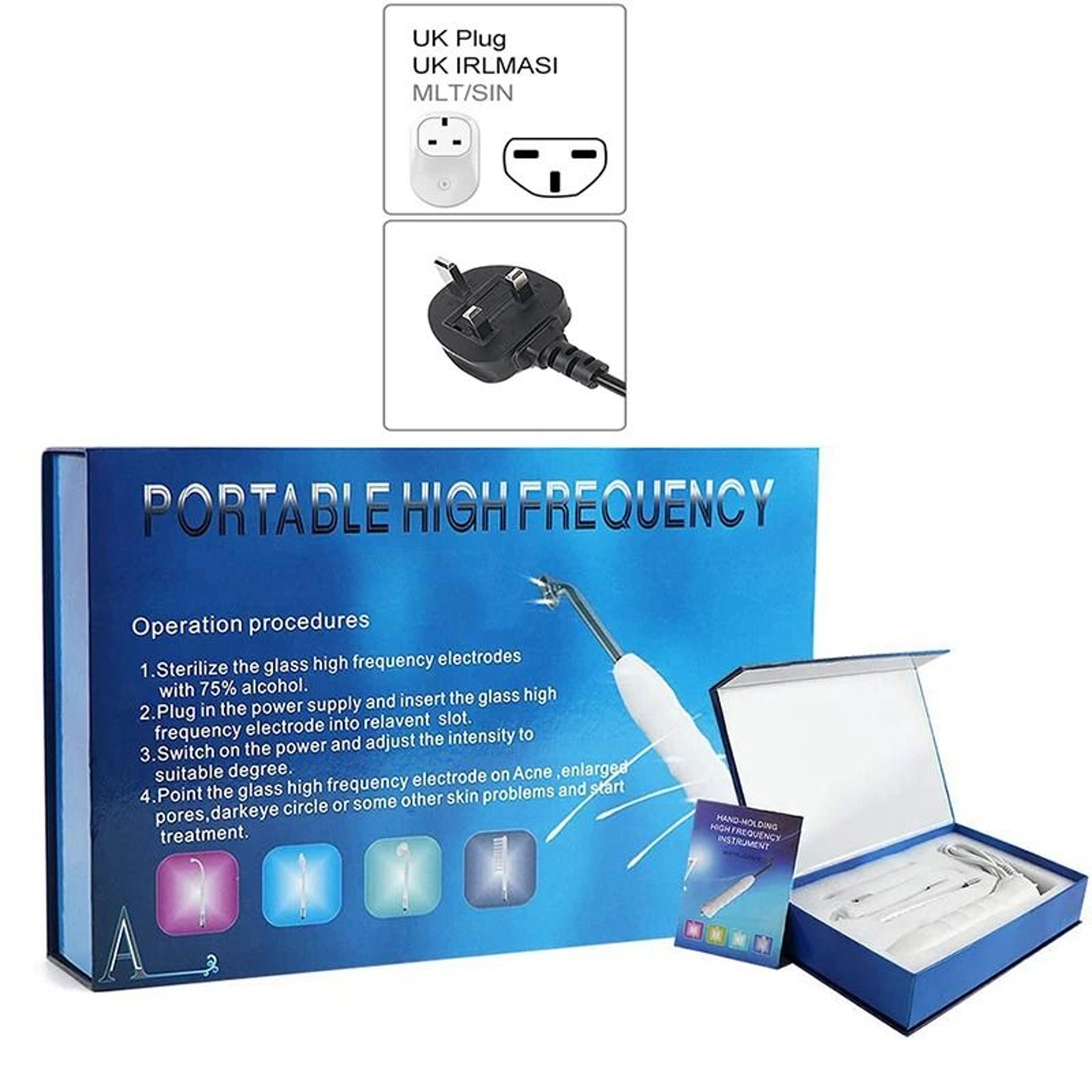 Portable High Frequency Skin Therapy Wand For Wrinkle Reduction And Skin Rejuvenation 8