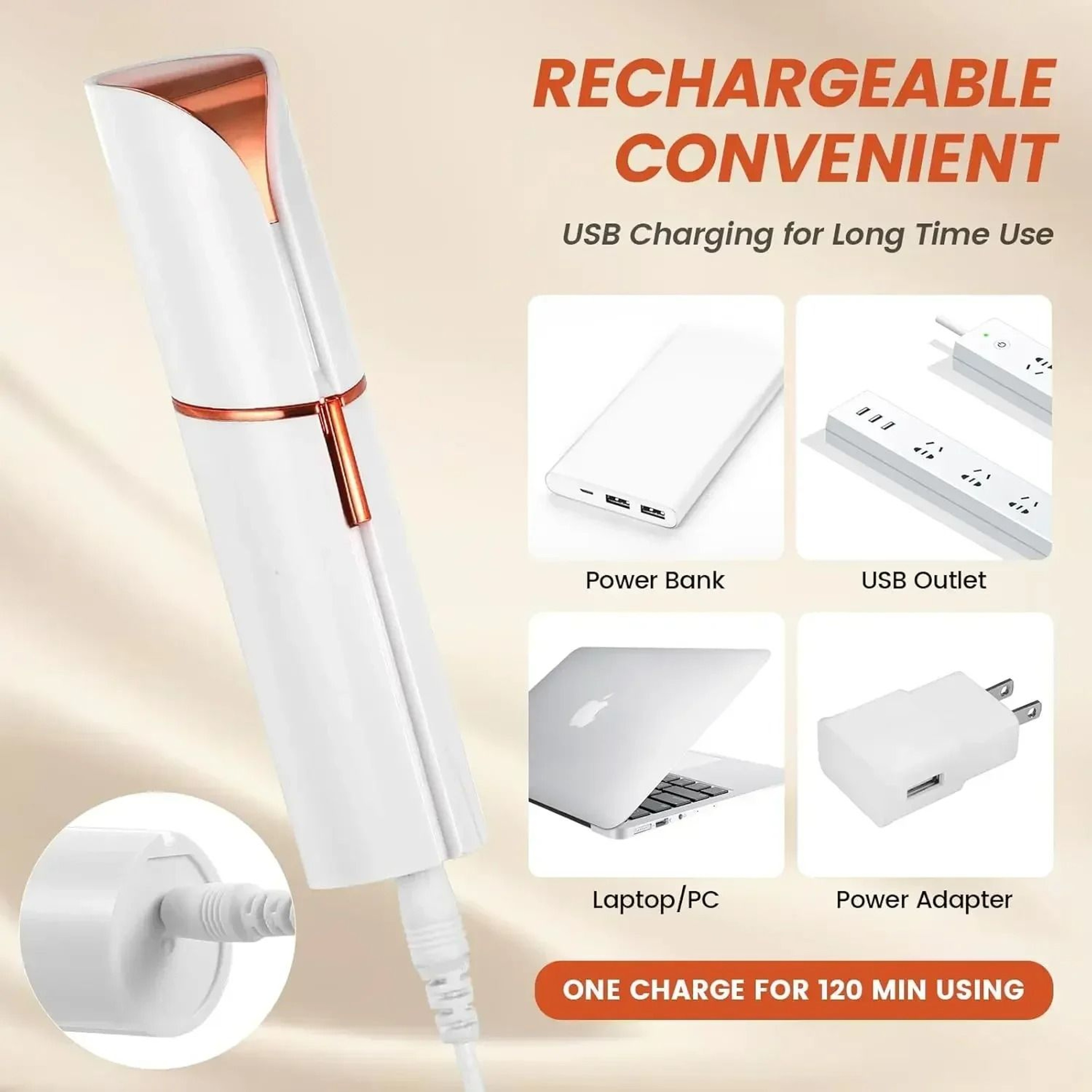 Womens Hair Remover With LED Light For Face And Body Waterproof Shaver 2