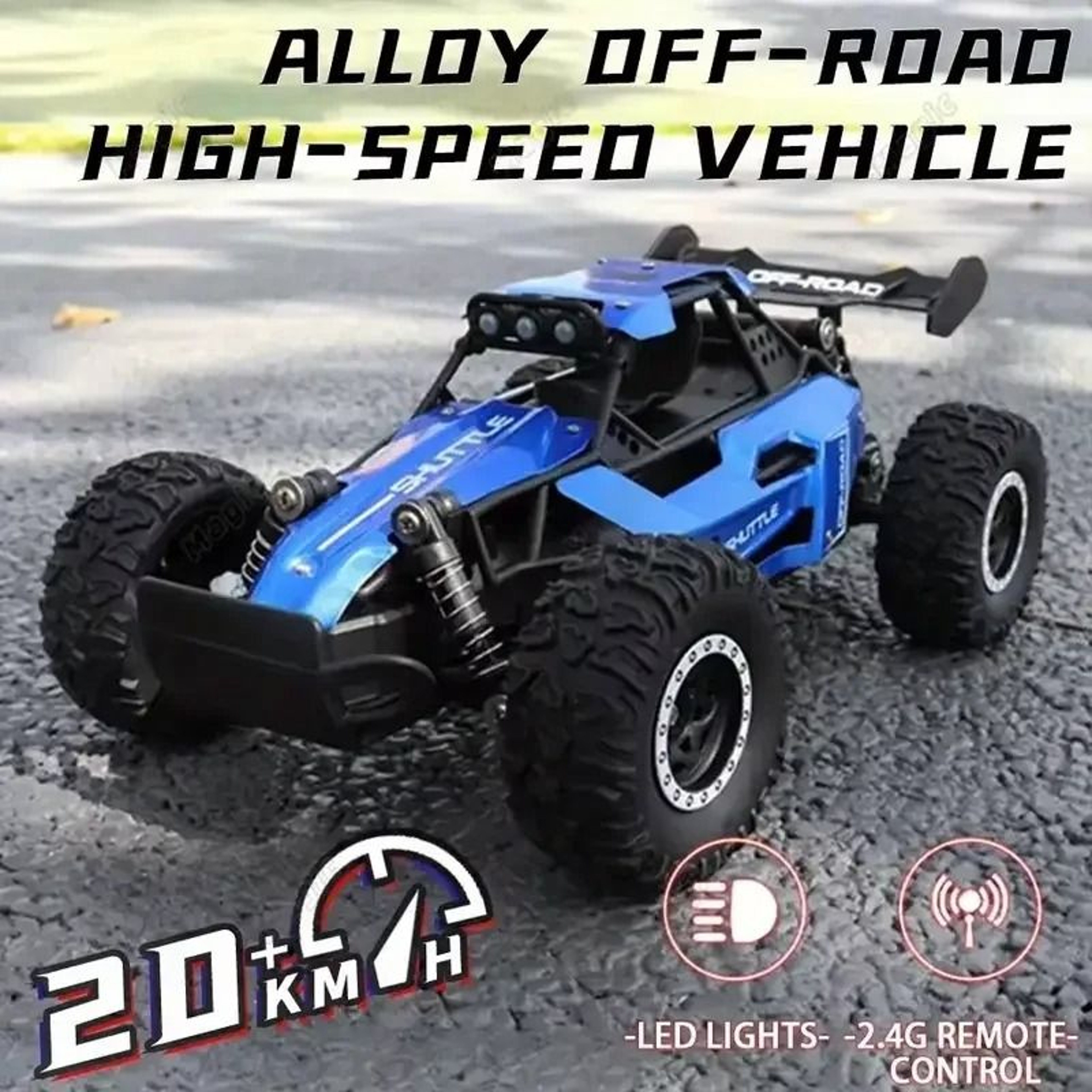 Remote Control Off Road Car With LED Lights And High Speed Performance 0