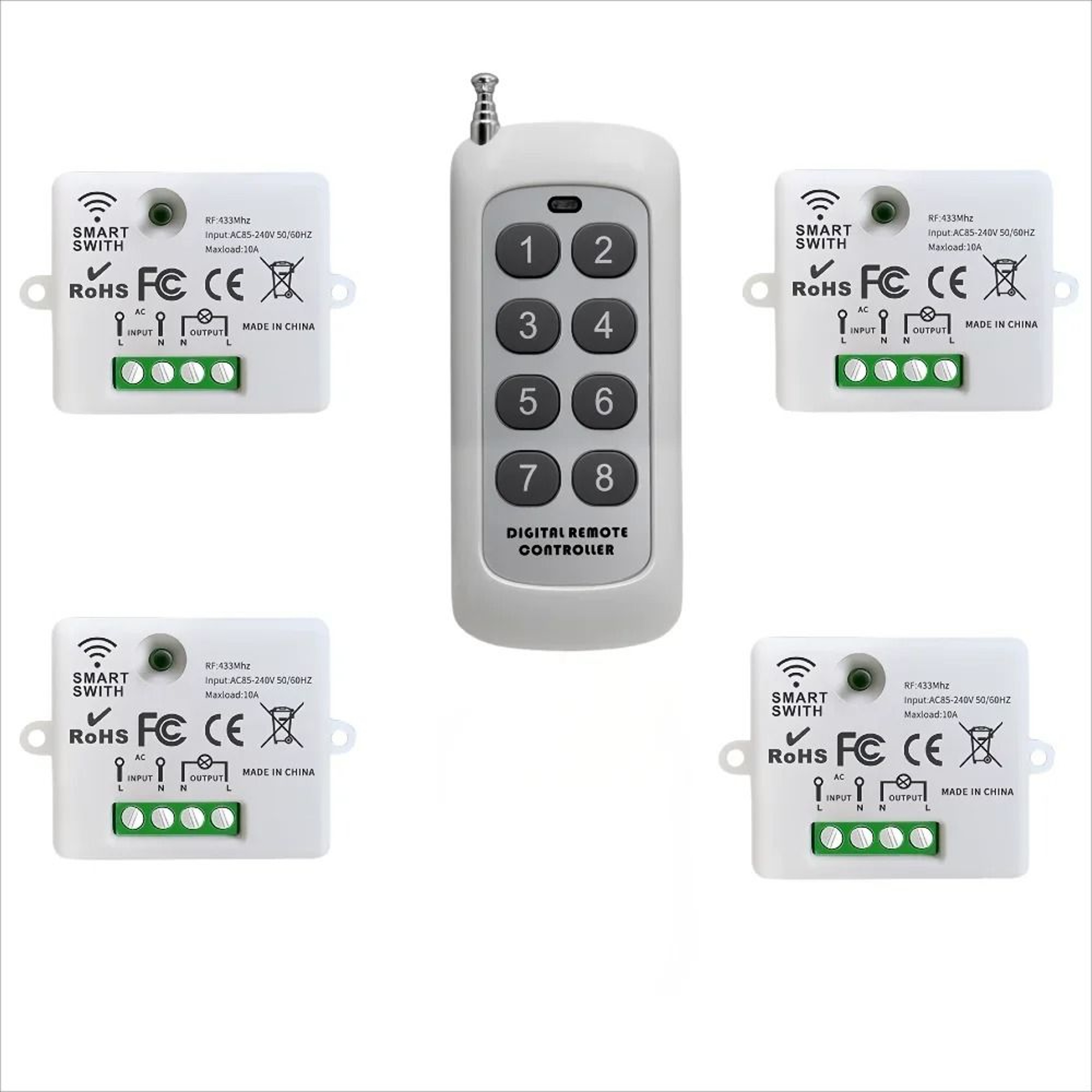 Wireless Smart Light Switch With Remote Control For Home Lighting And Fans 8