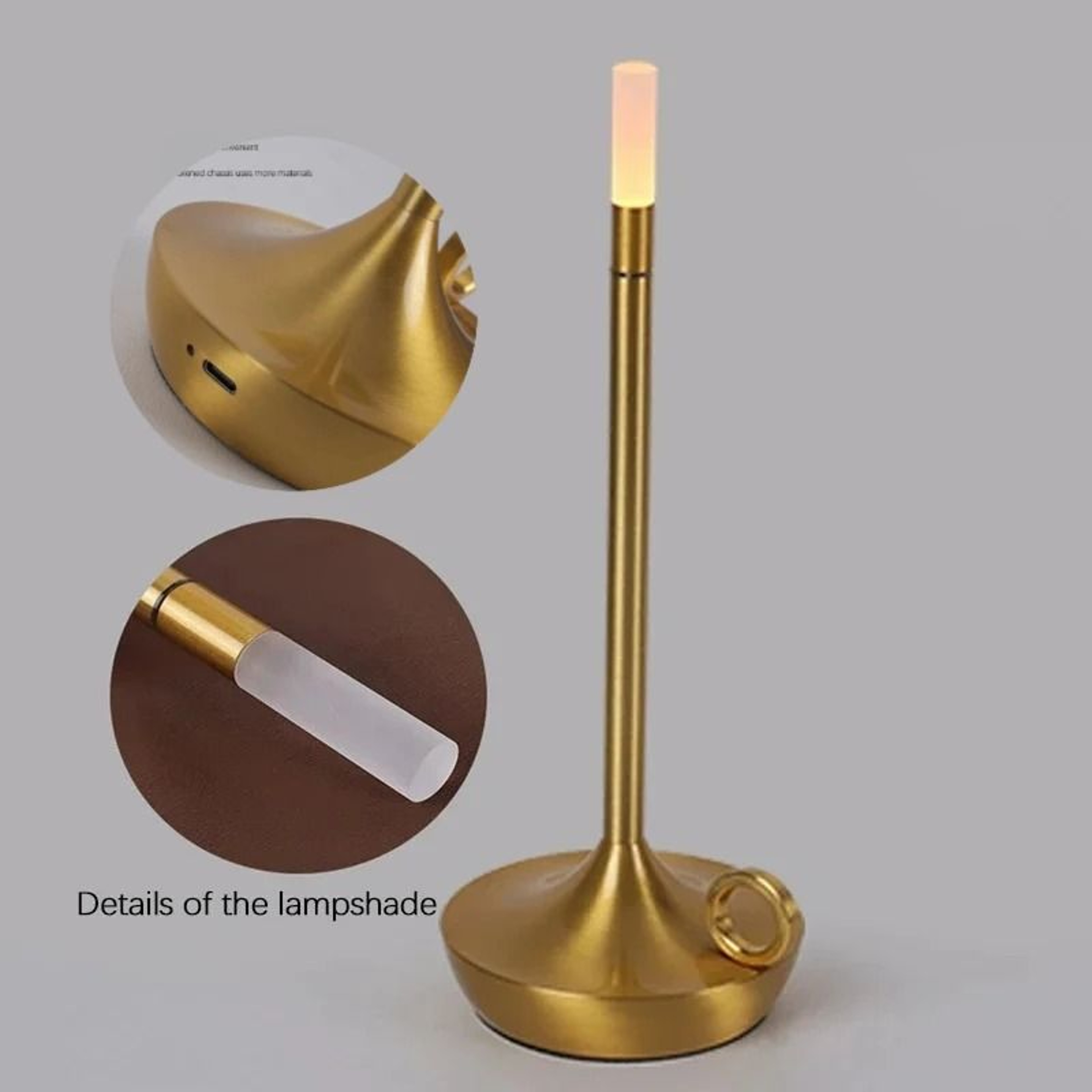 Rechargeable Touch LED Candle Lamp For Ambient Lighting 5