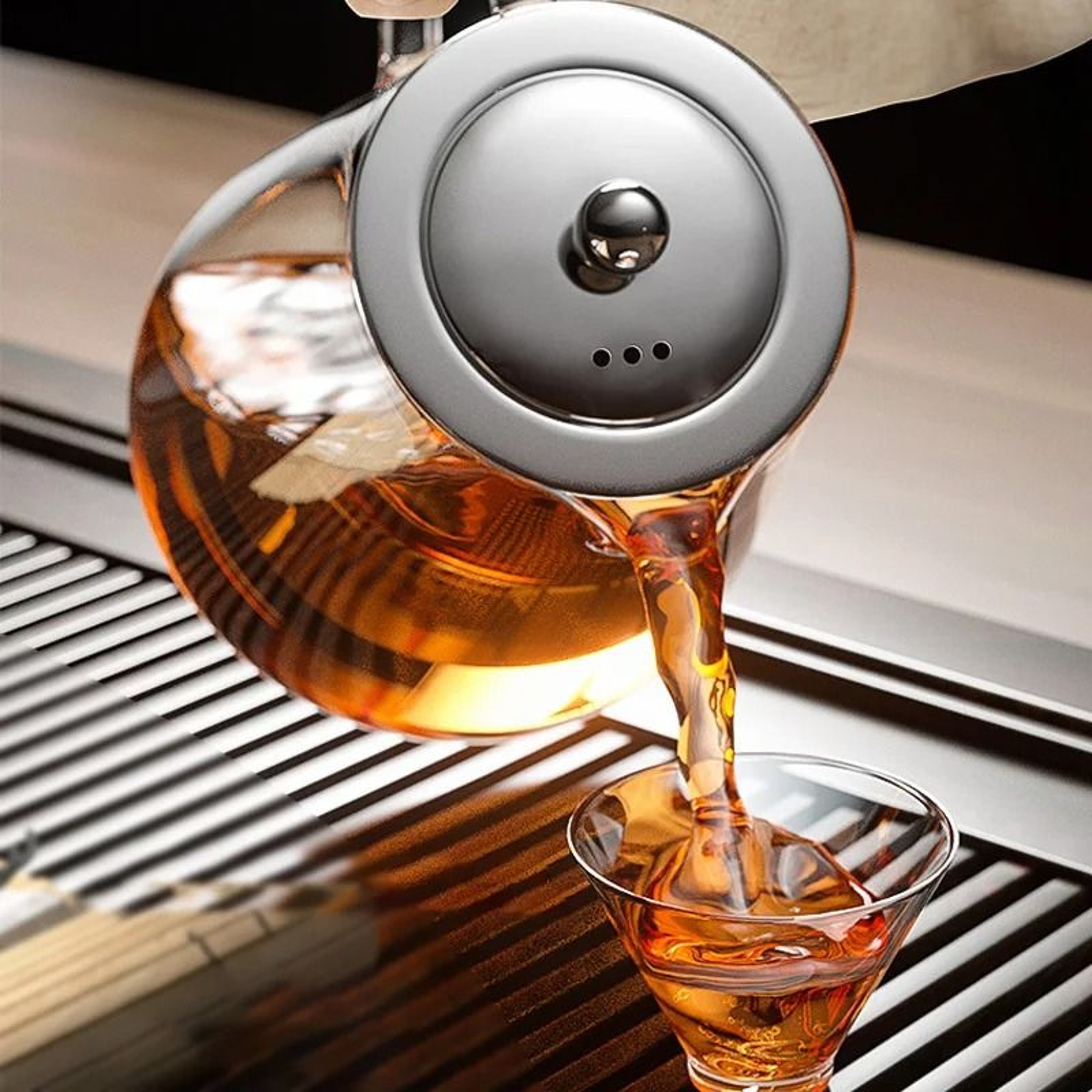 Heat Resistant Glass Teapot With Stainless Steel Infuser 4
