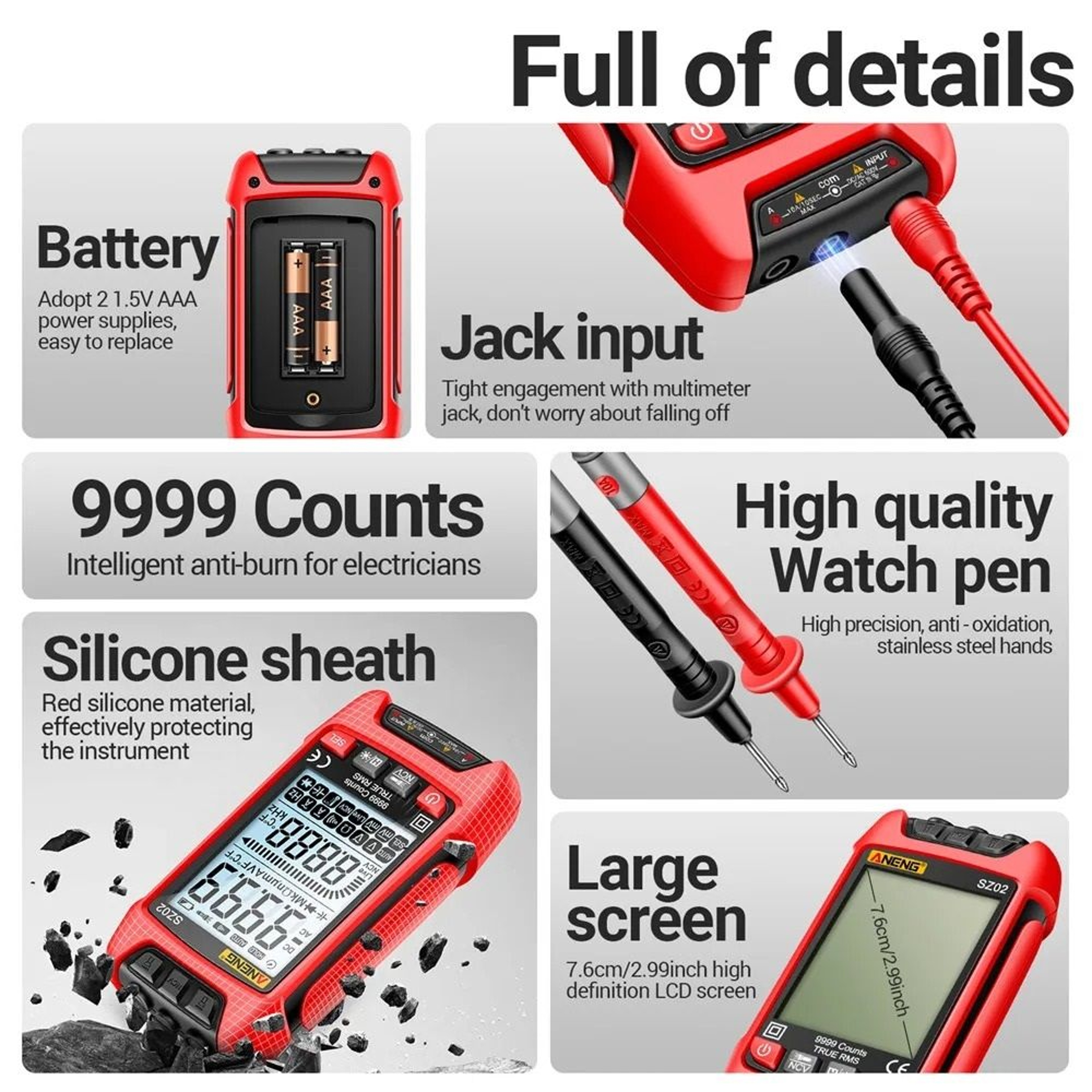 Auto Digital Multimeter With Capacitance And Transistor Test 3