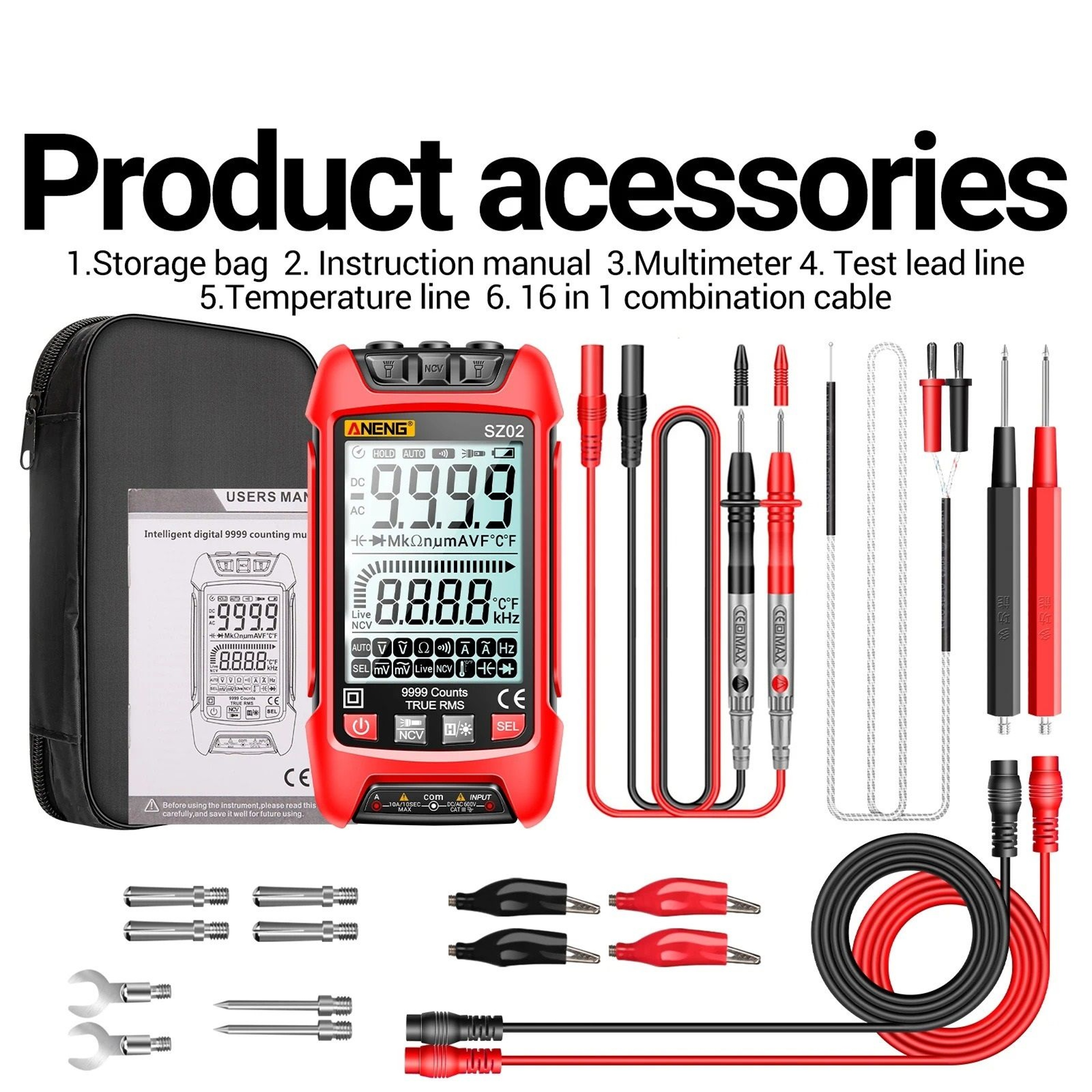 Auto Digital Multimeter With Capacitance And Transistor Test 7