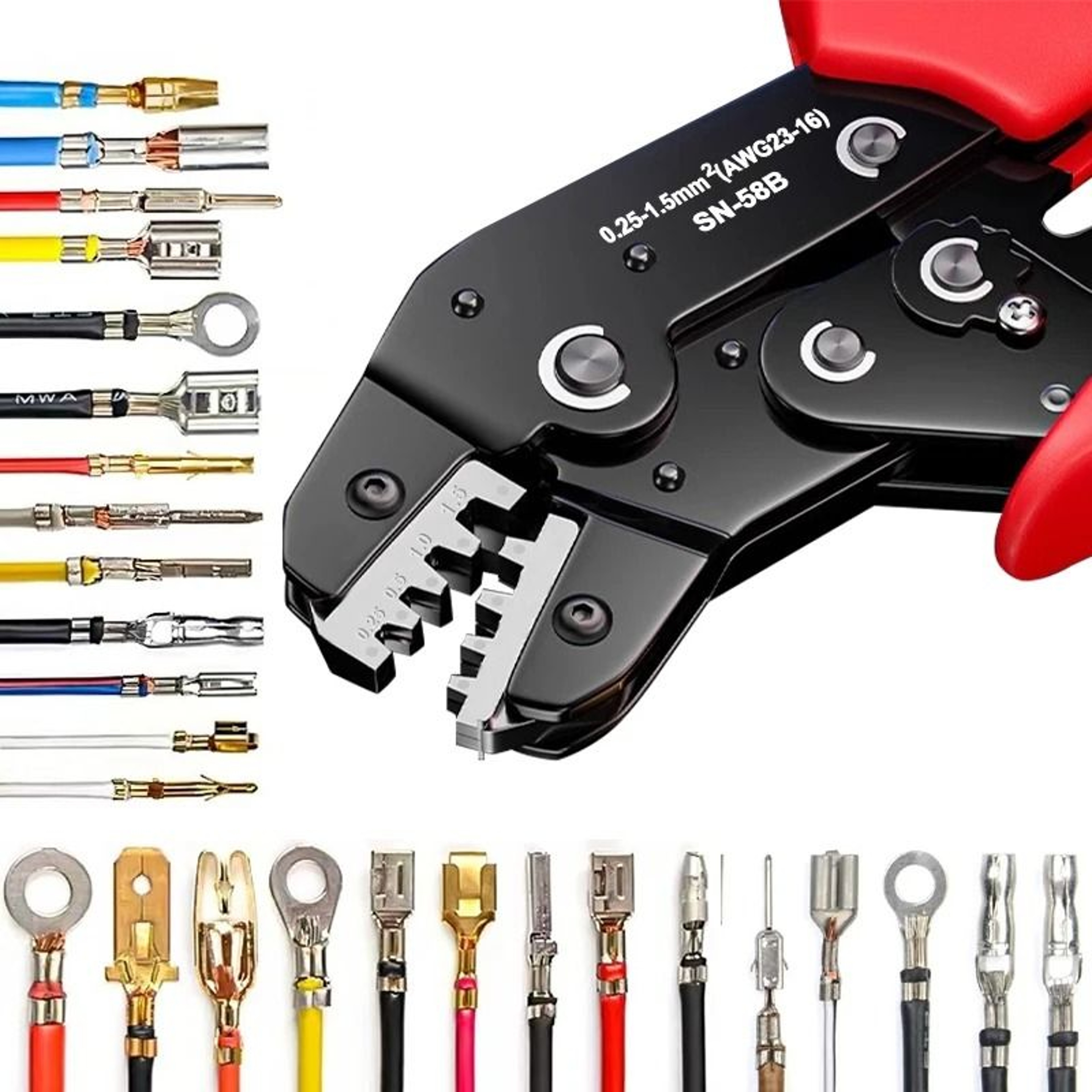 Ratcheting Crimping Tool Set For Connectors And Terminals 5
