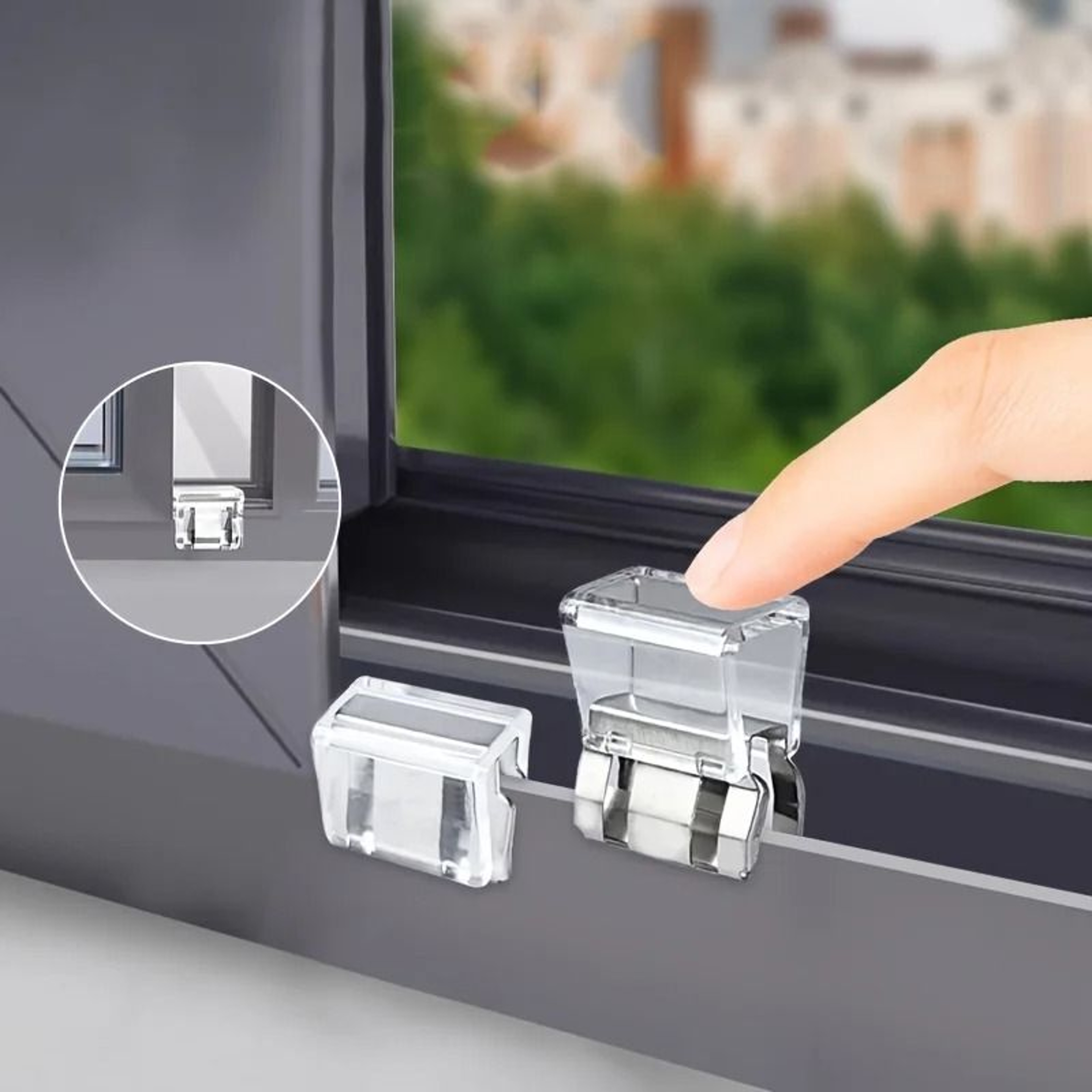 Sliding Window Safety Lock Clips For Home Security And Screen Fixing 0