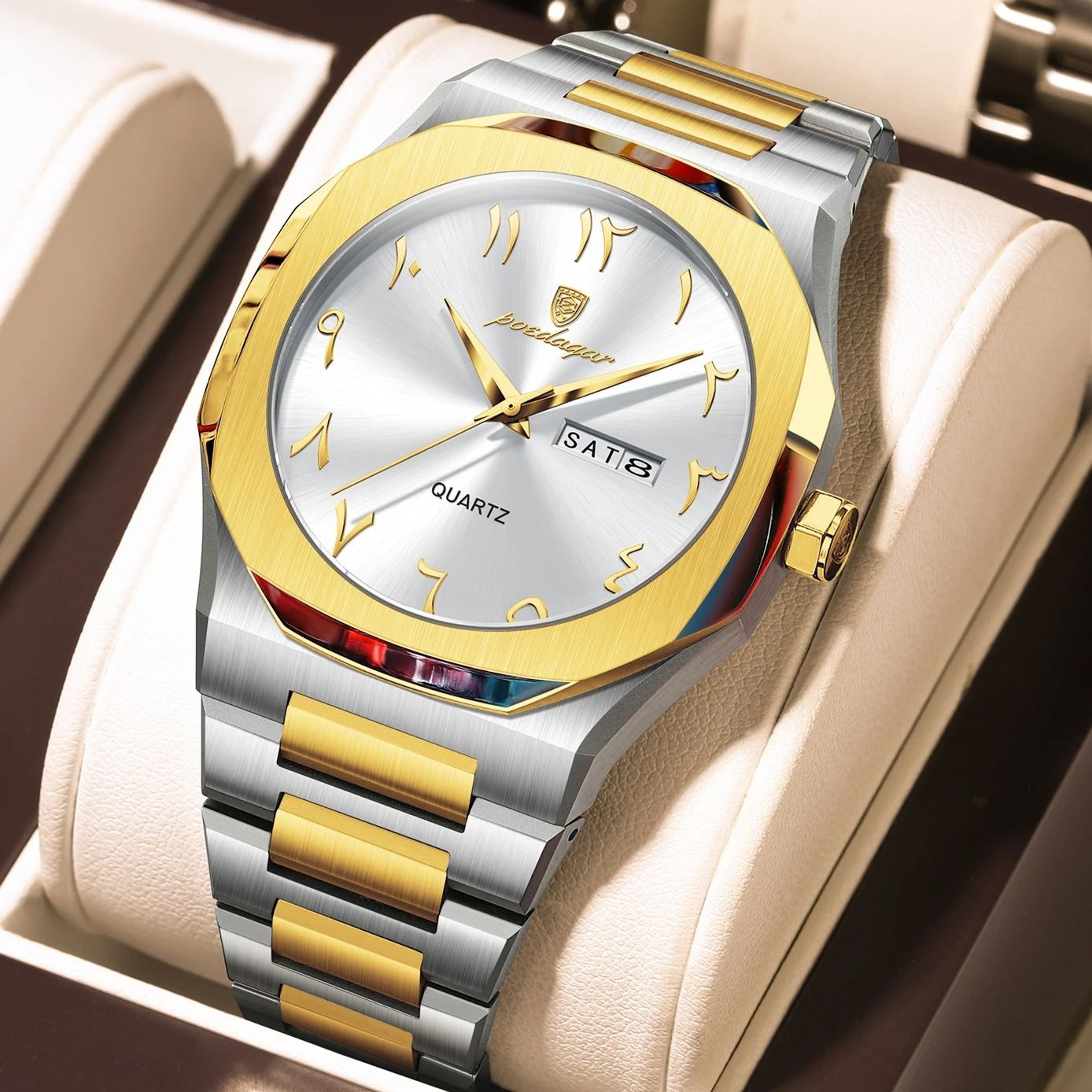 Mens Military Style Watch With Weekday Calendar And Waterproof Design 9