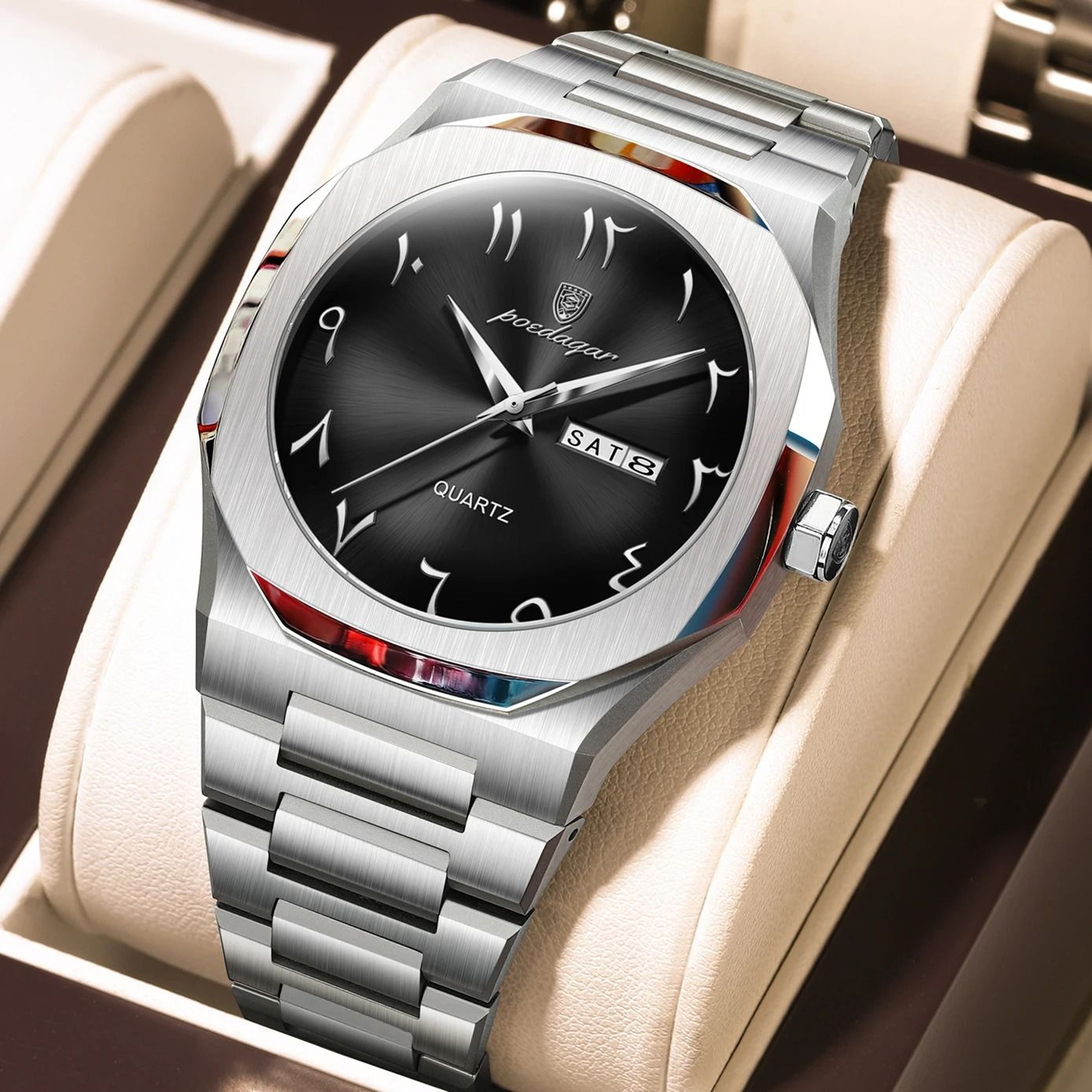 Mens Military Style Watch With Weekday Calendar And Waterproof Design 13