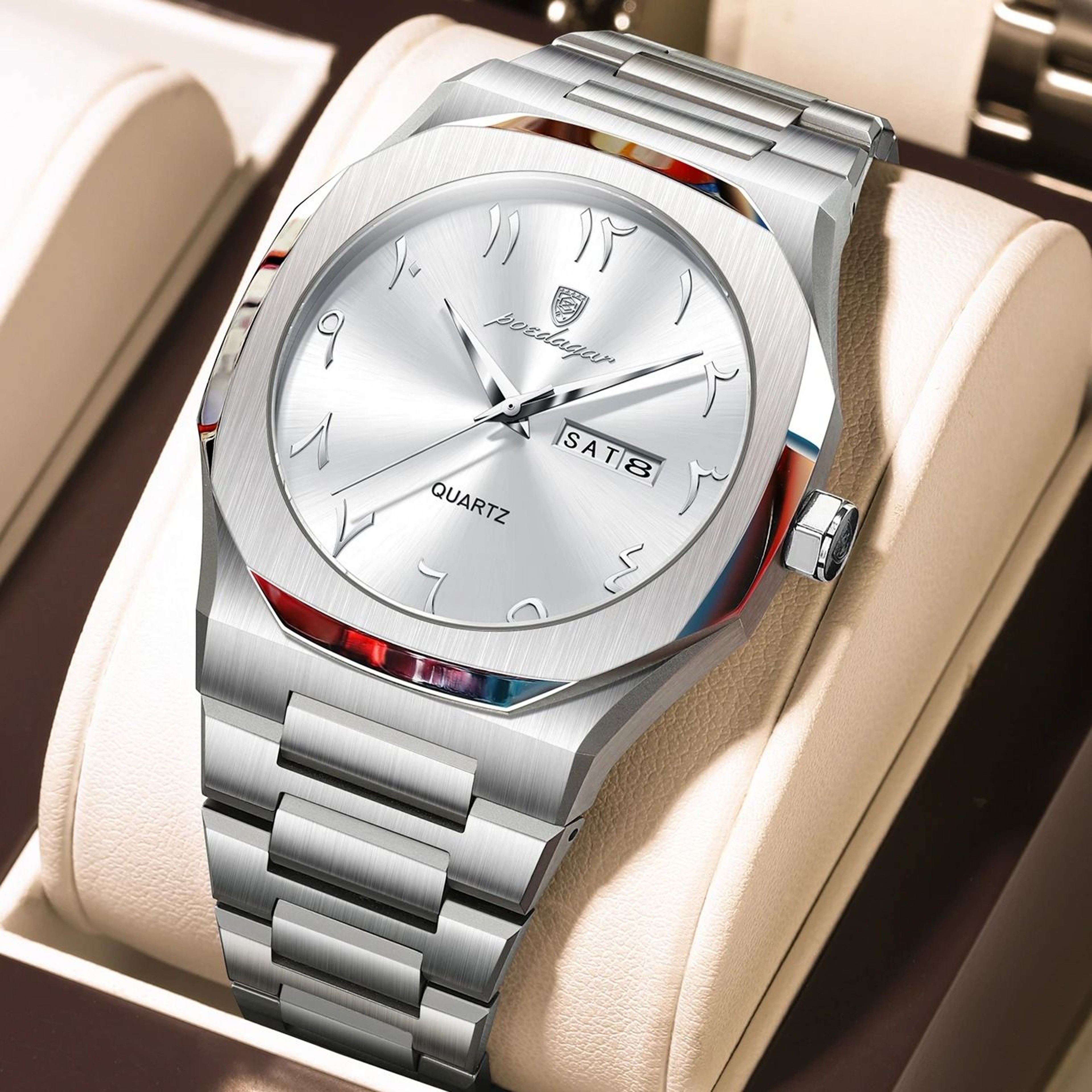 Mens Military Style Watch With Weekday Calendar And Waterproof Design 14