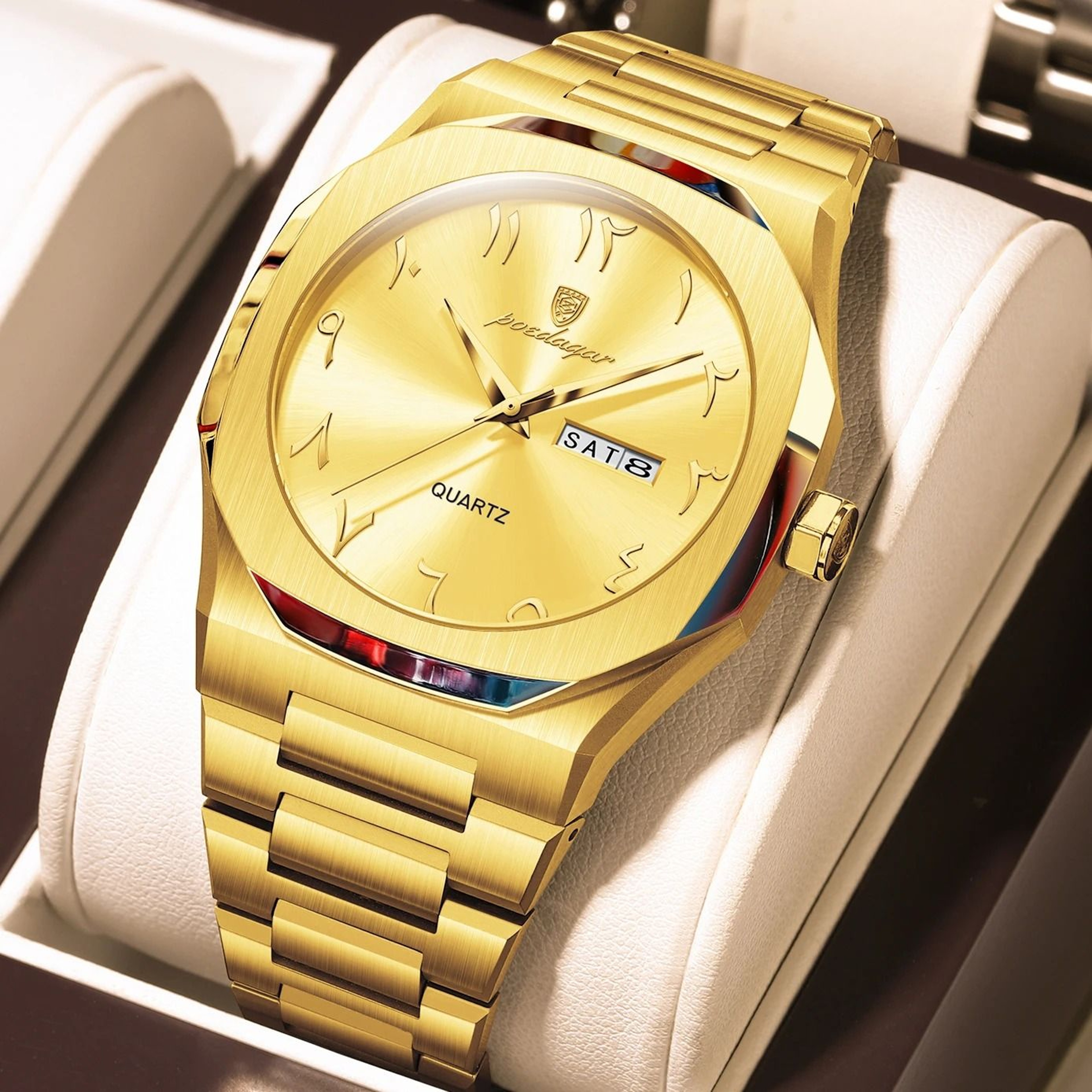 Mens Military Style Watch With Weekday Calendar And Waterproof Design 5