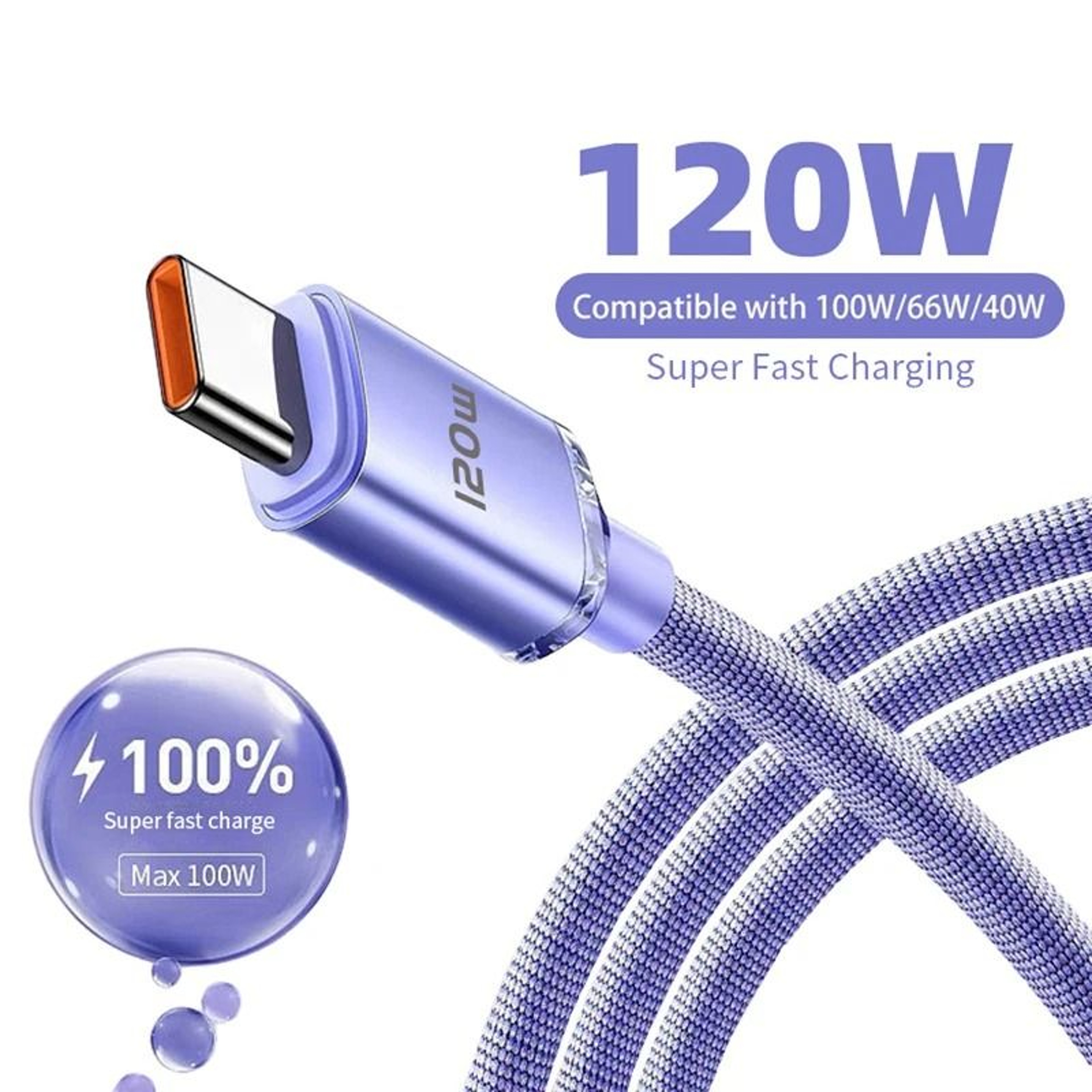 120W USB C Super Fast Charging Cable 0