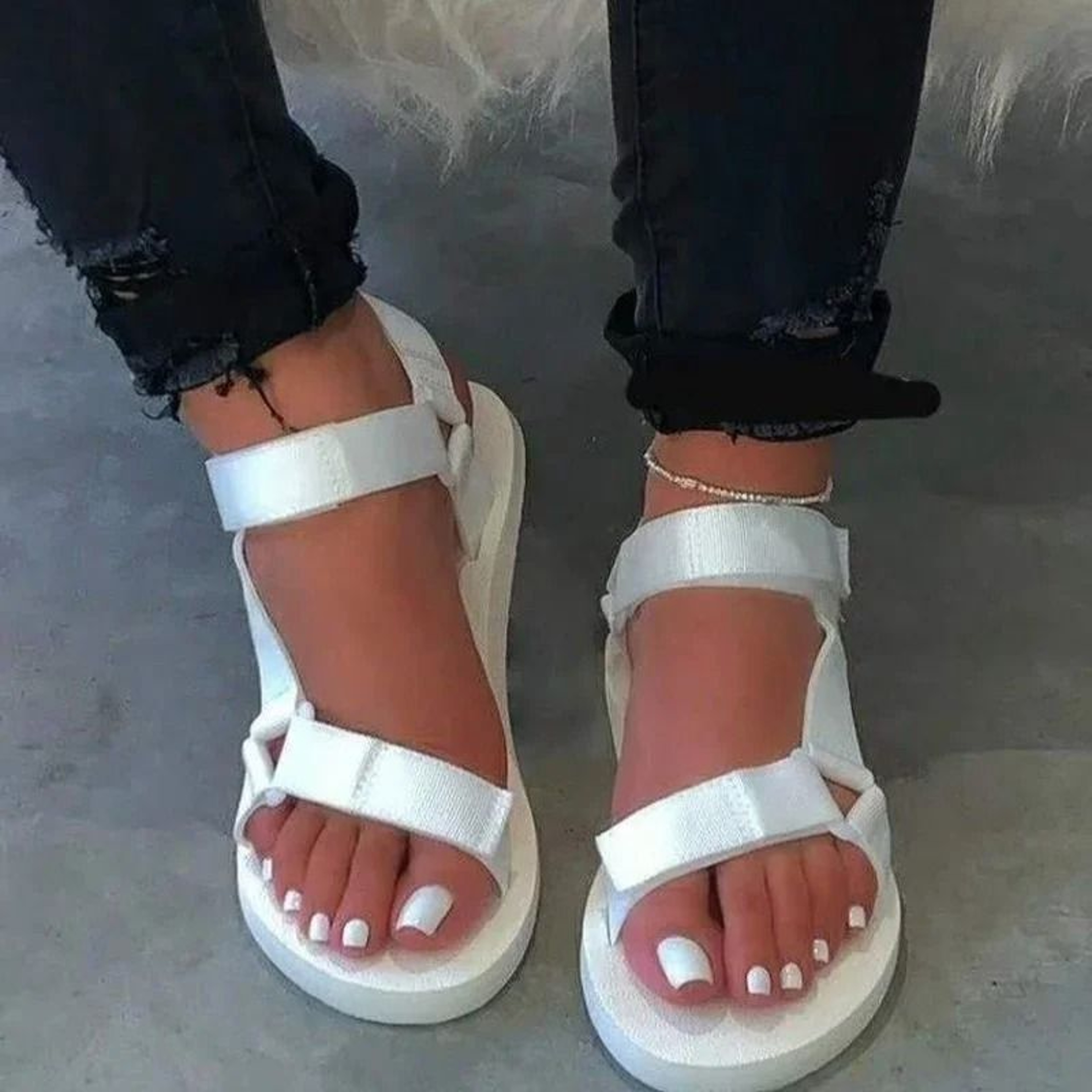 Womens Sport Platform Sandals NonSlip Outdoor Beach Flat Sandals 4