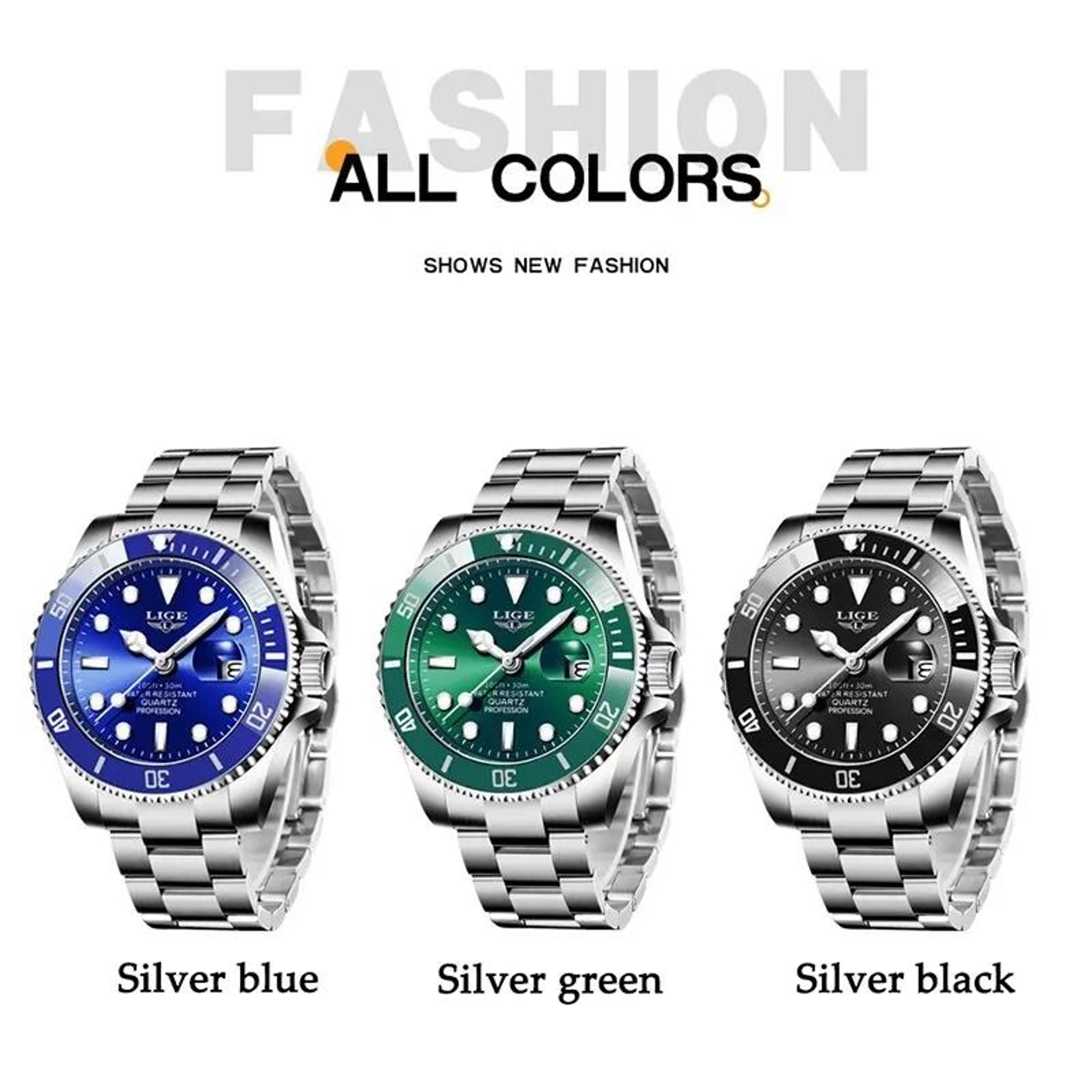 Luxury Diver Watch 30 ATM Waterproof With Date Display 4