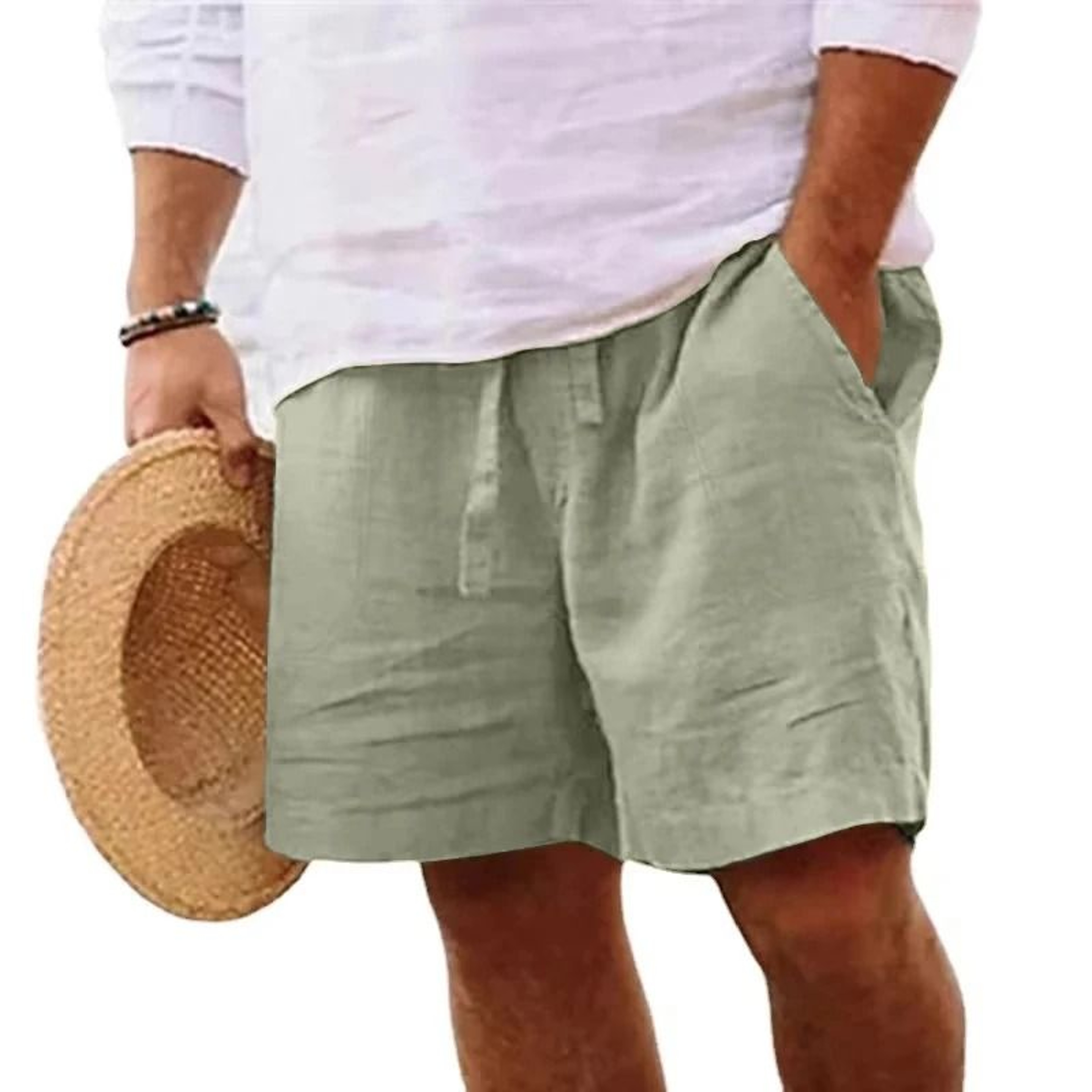 Mens Lightweight Cotton Shorts For Gym And Beach 12