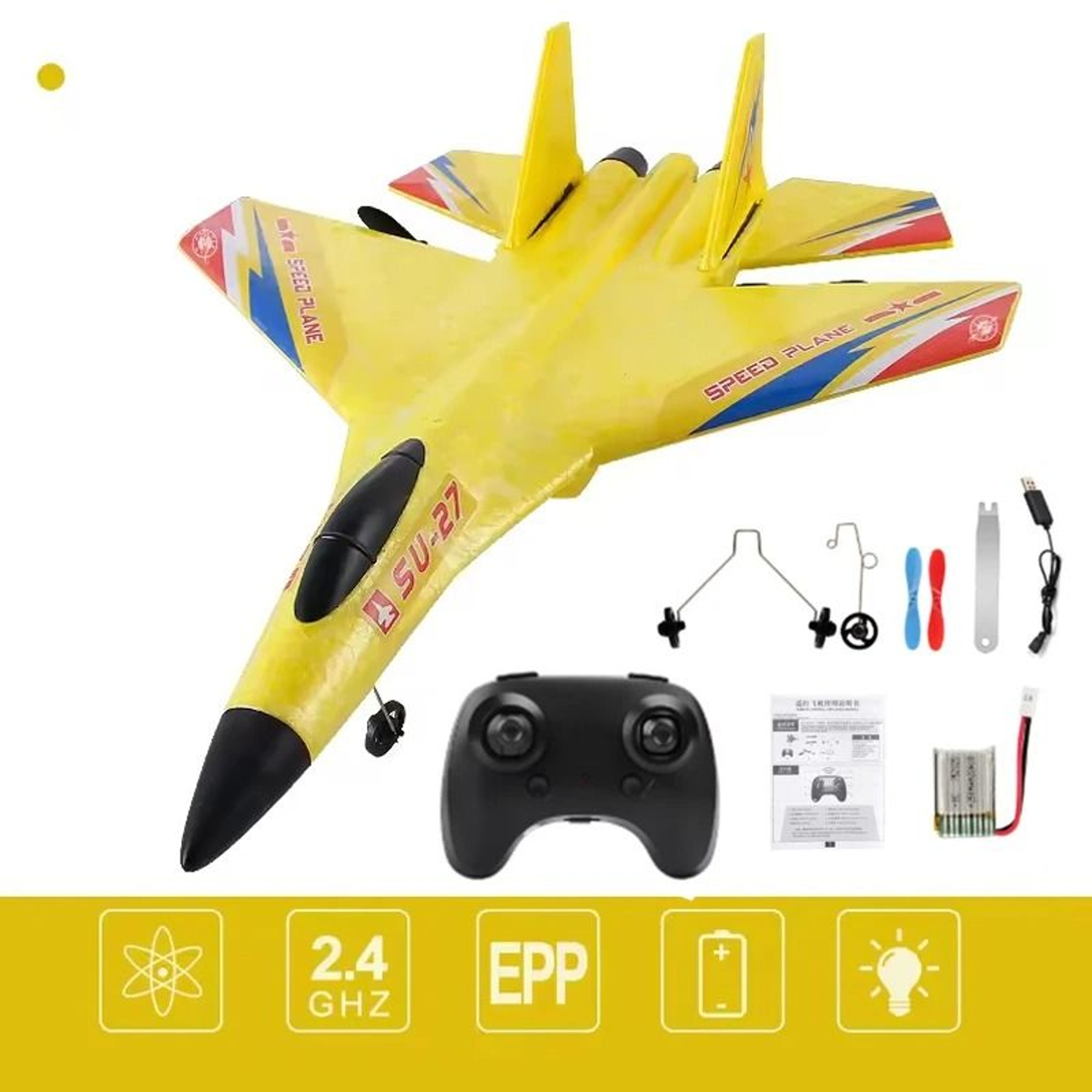 Remote Control Airplane With Gyro Stabilizer And Night Lights 5