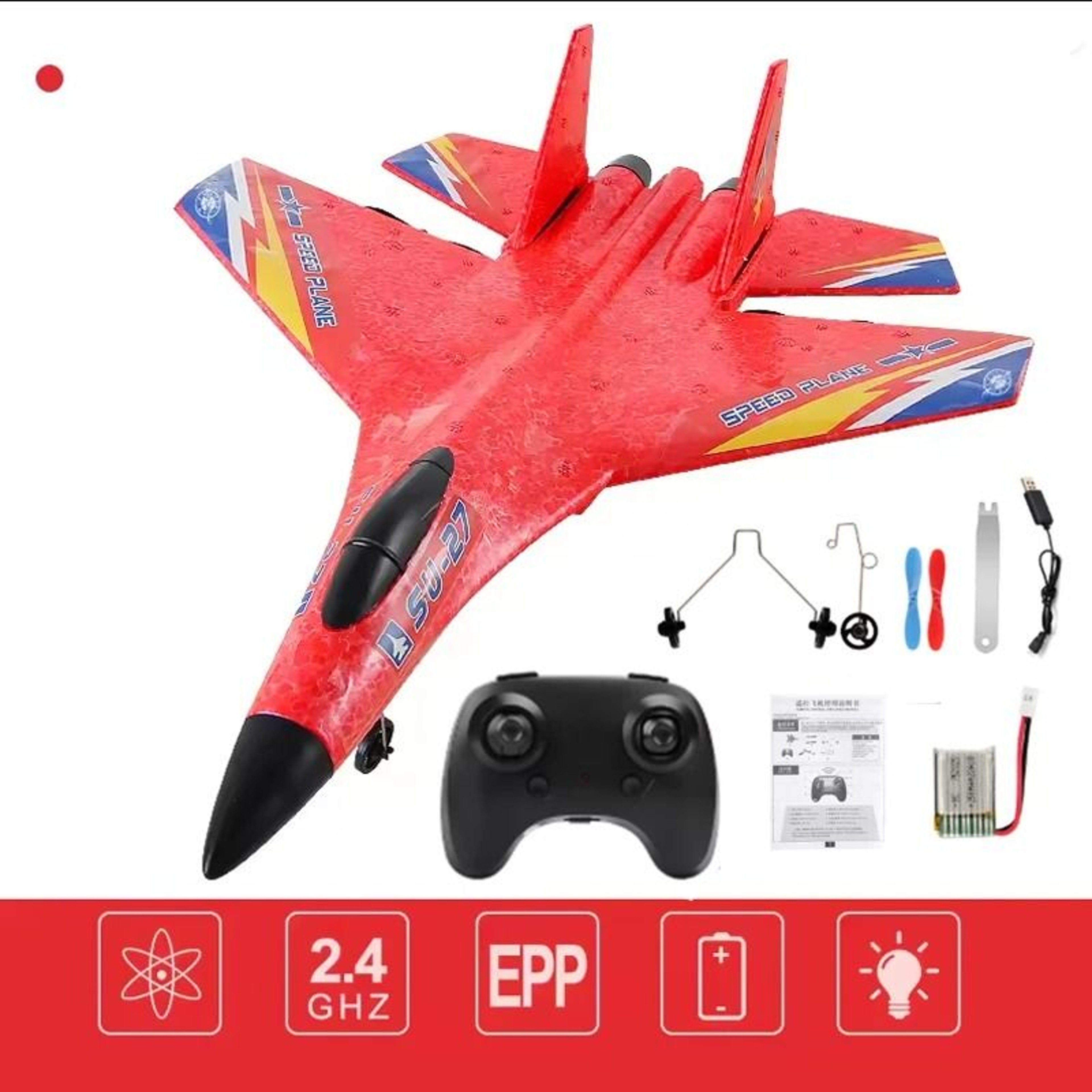 Remote Control Airplane With Gyro Stabilizer And Night Lights 7