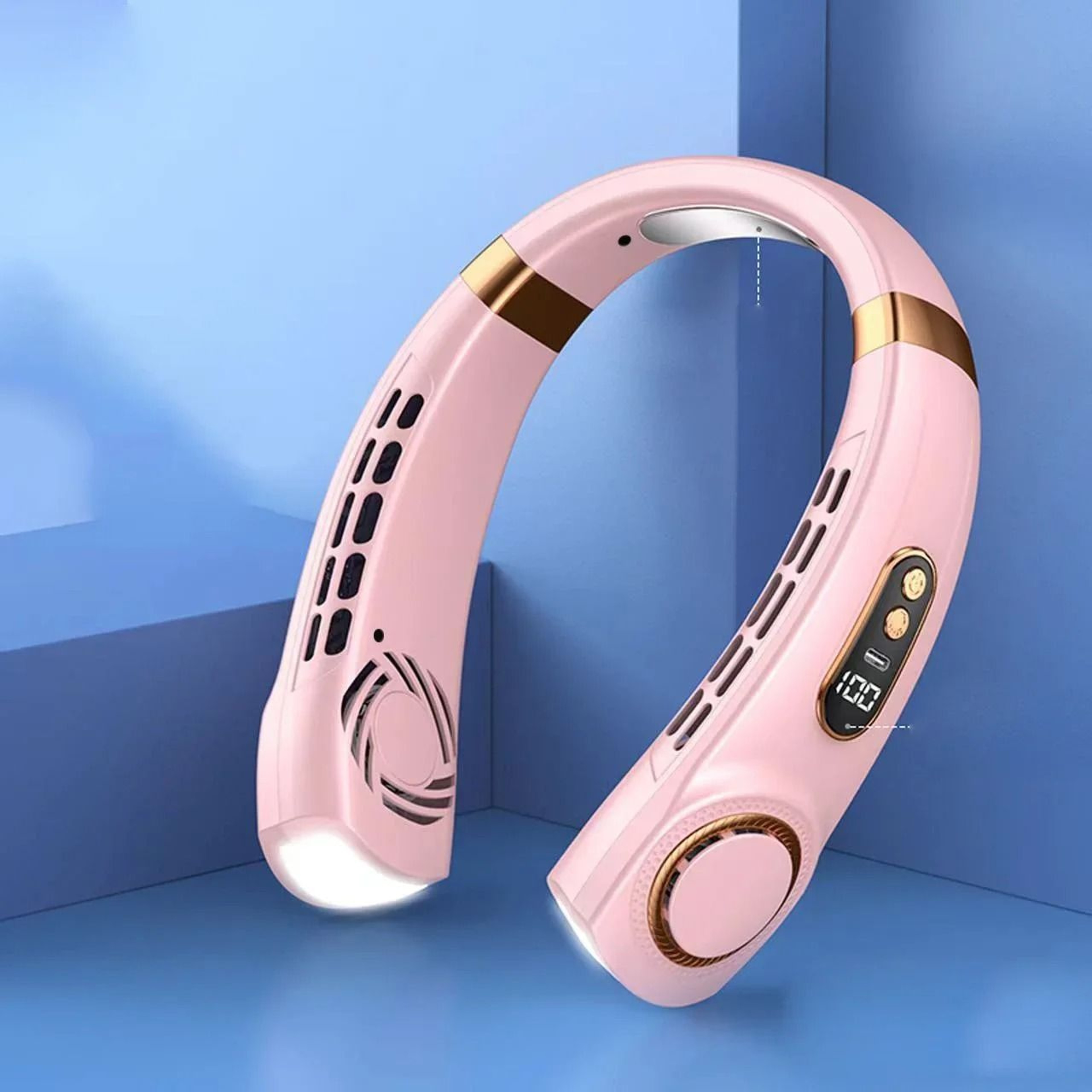Portable Neck Fan With LED  Bladeless Design 9