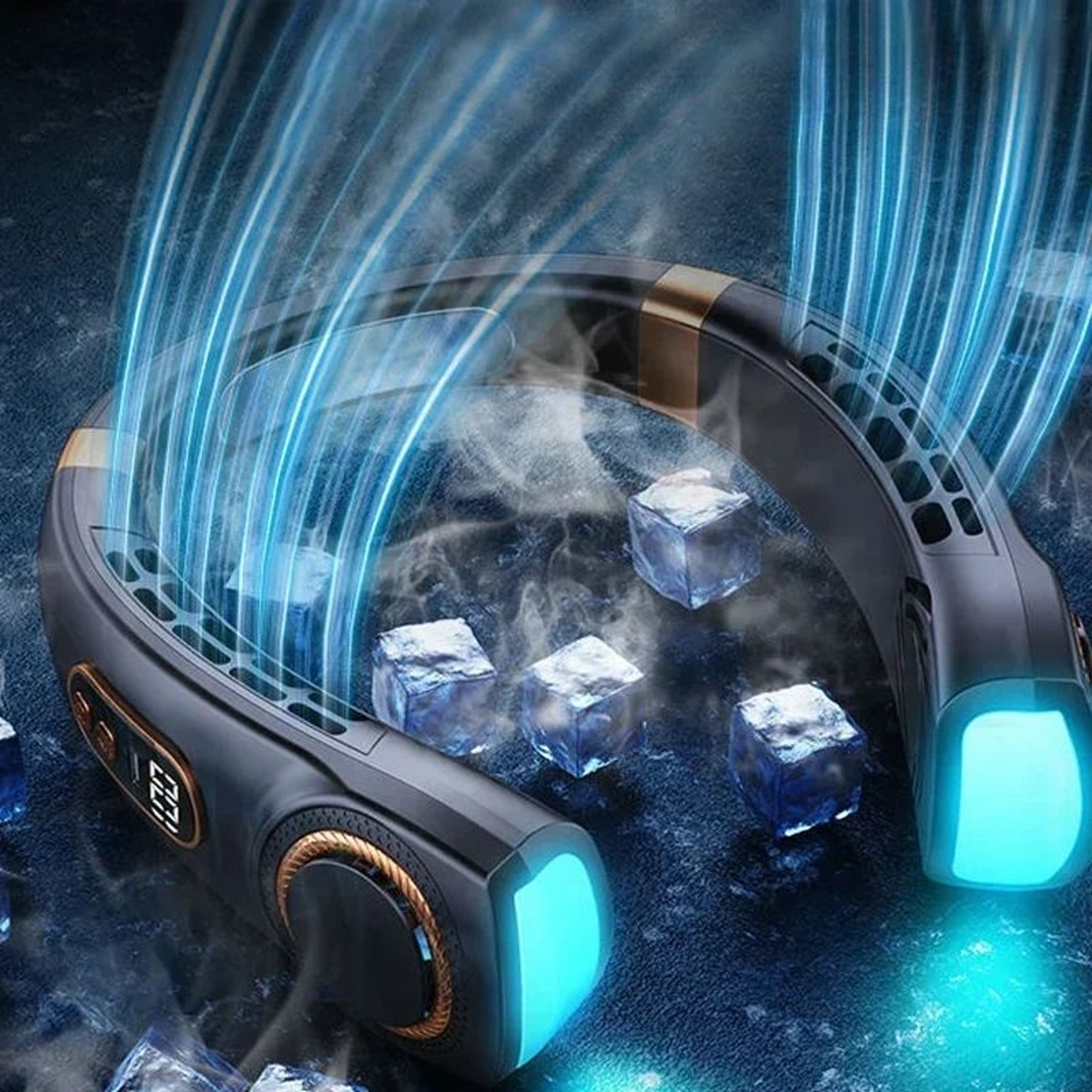 Portable Neck Fan With LED  Bladeless Design 2