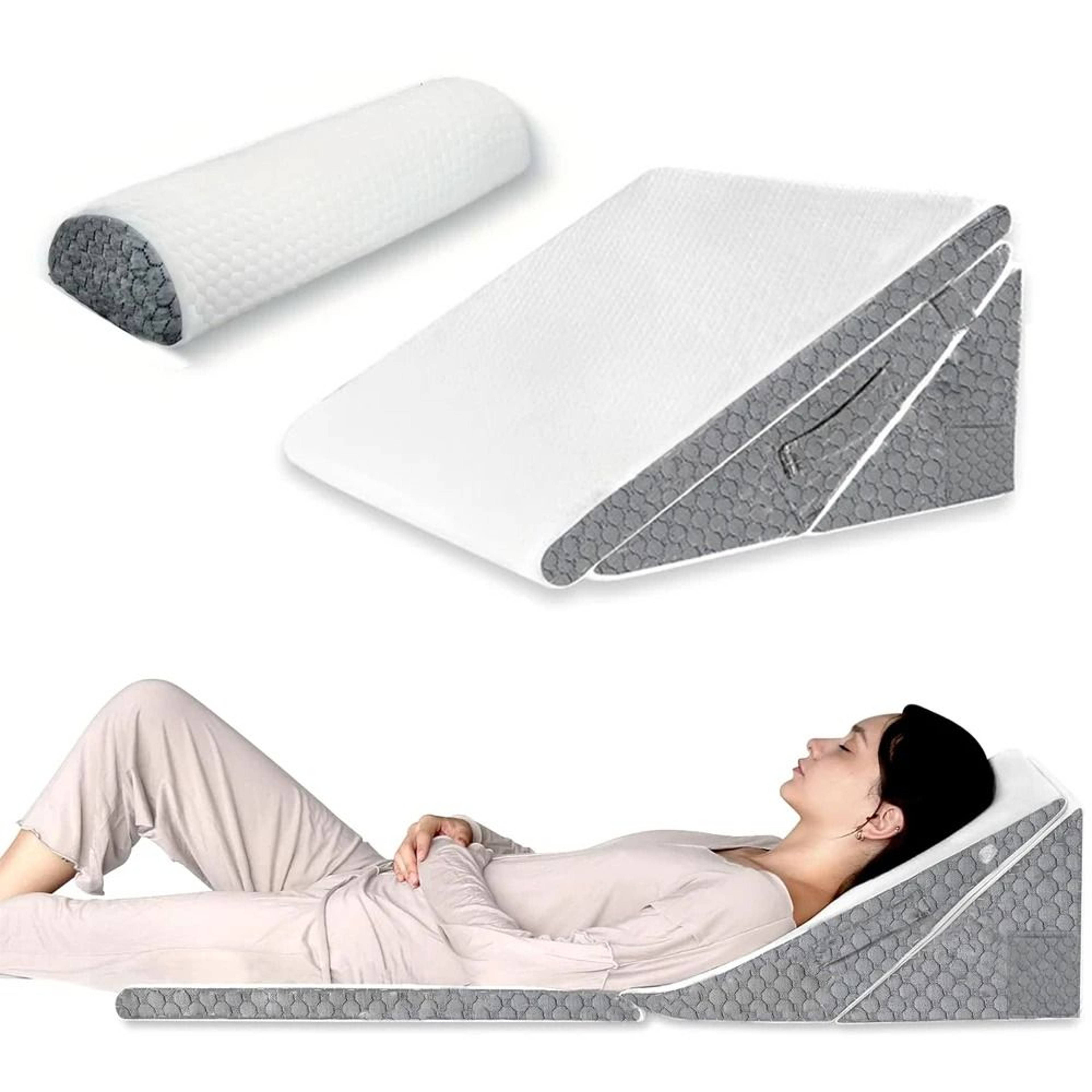 Adjustable Wedge Pillow Set For Back Support And Better Sleep 0
