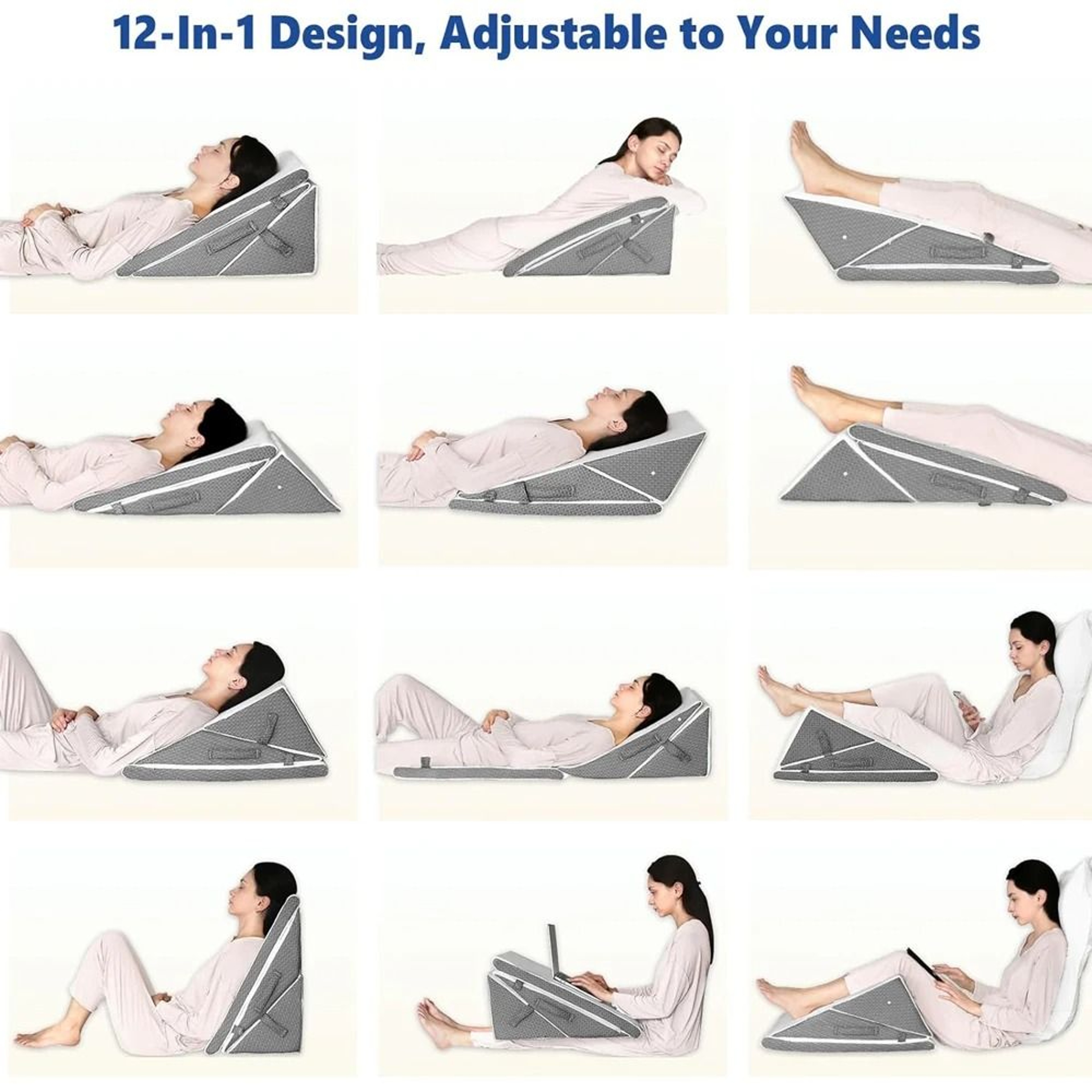Adjustable Wedge Pillow Set For Back Support And Better Sleep 3