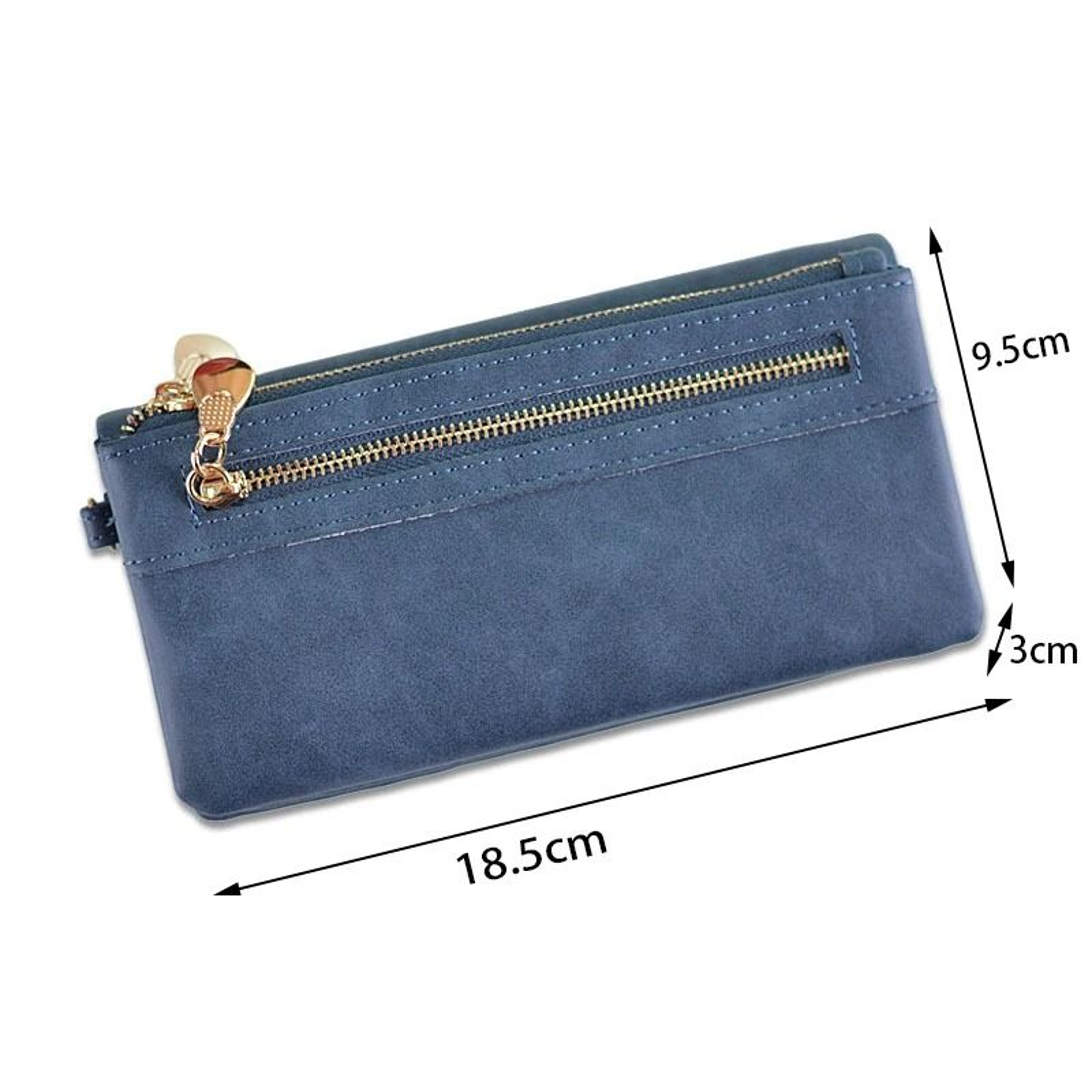 Large Capacity Womens Leather Wallet With Double Zipper 4