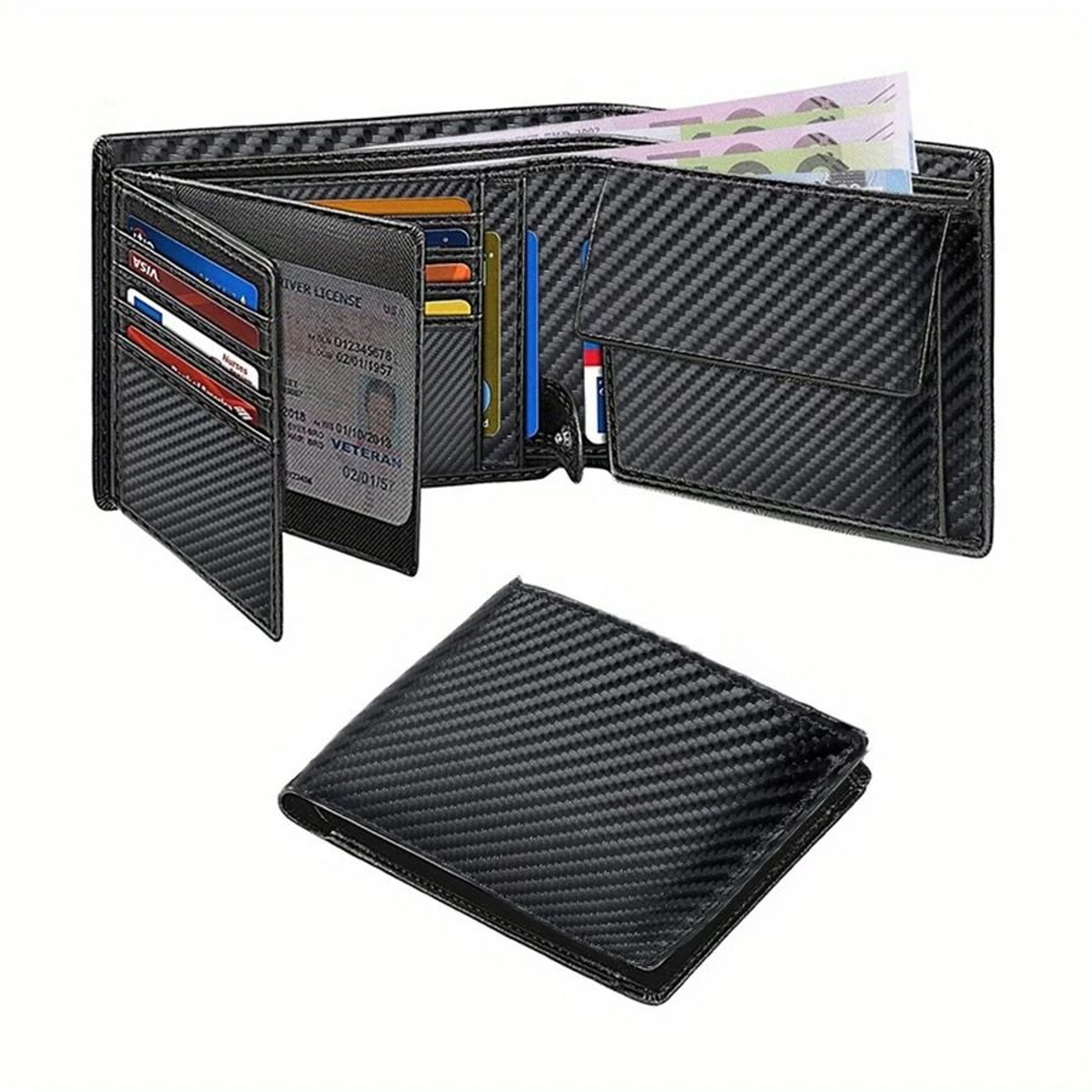 Slim RFID Blocking Wallet With 15 Card Slots 7