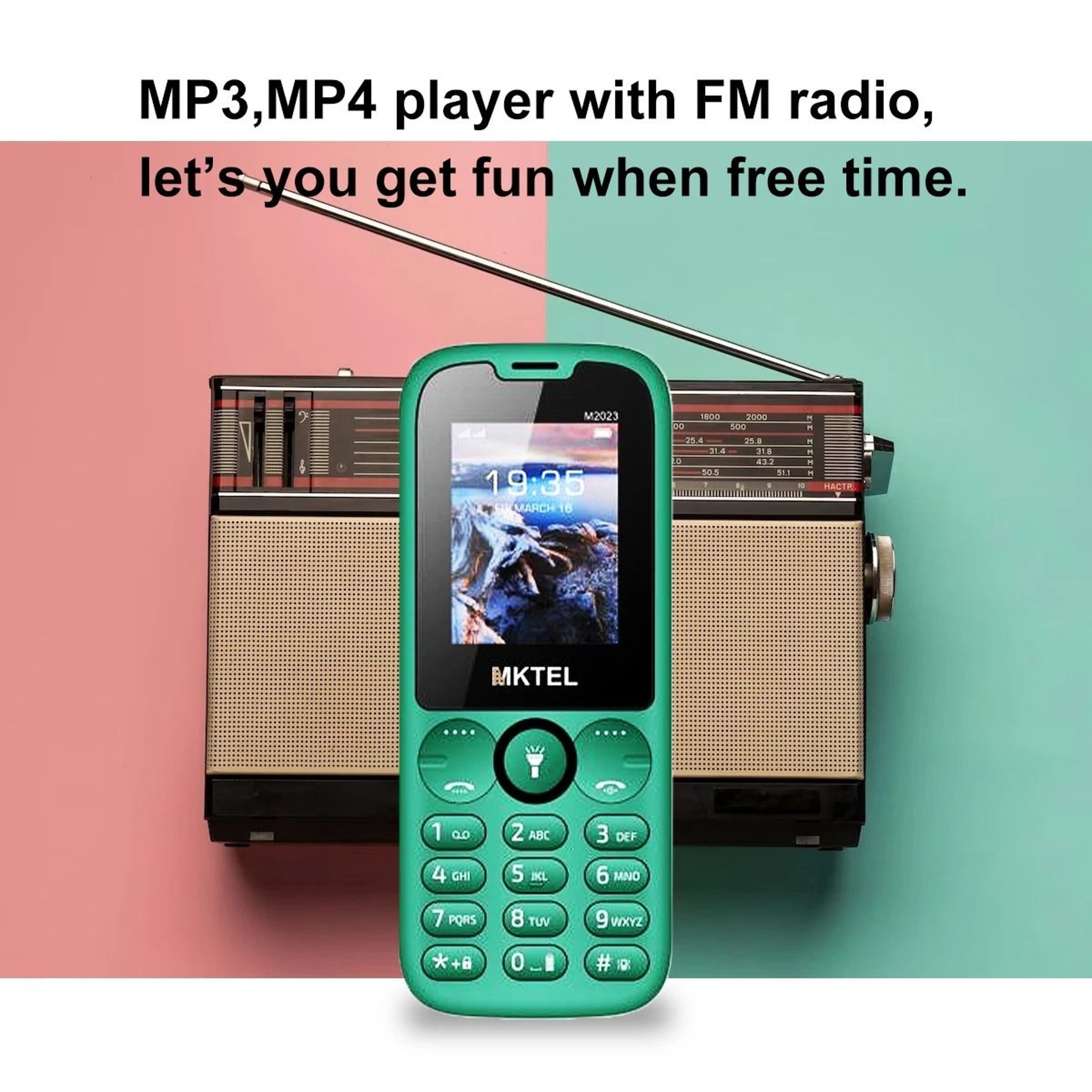 Compact Dual SIM Feature Phone With Flashlight And FM Radio 3