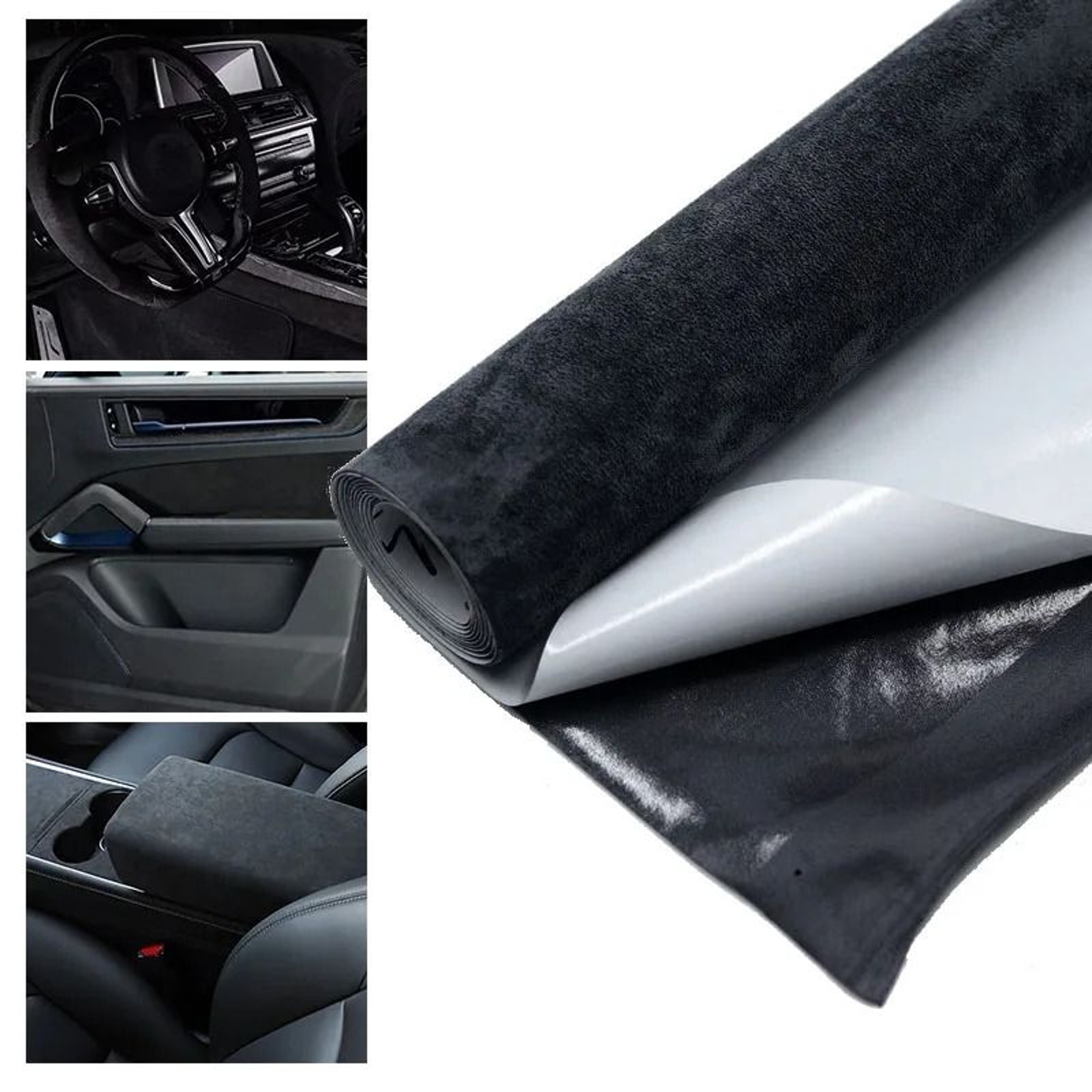 Self Adhesive Suede Fabric For Car Interior And DIY Projects 0