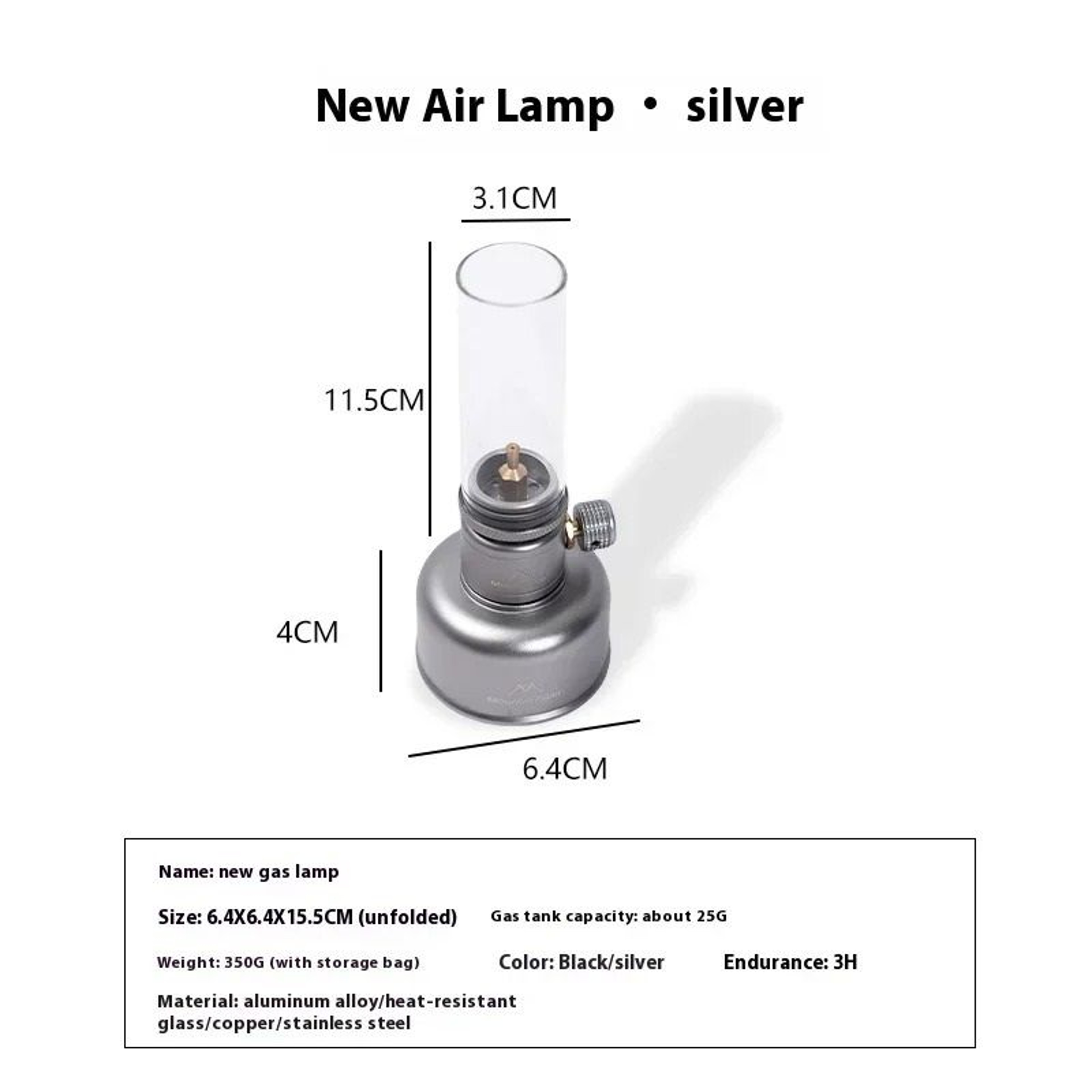 Portable Outdoor Camping Gas Lamp With Refillable Tank And Accessories 14