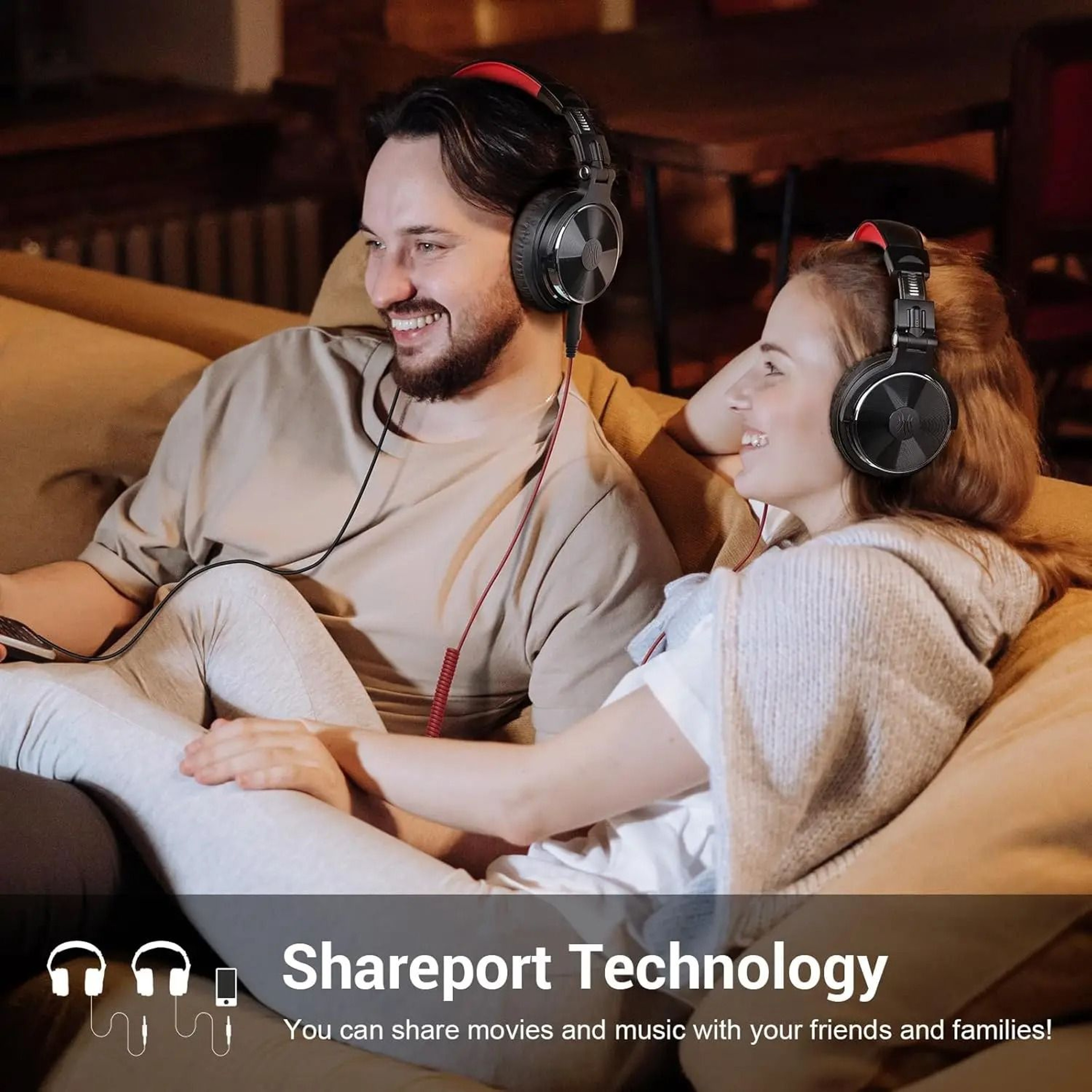 Wired Studio Headphones With Microphone And Deep Bass 2