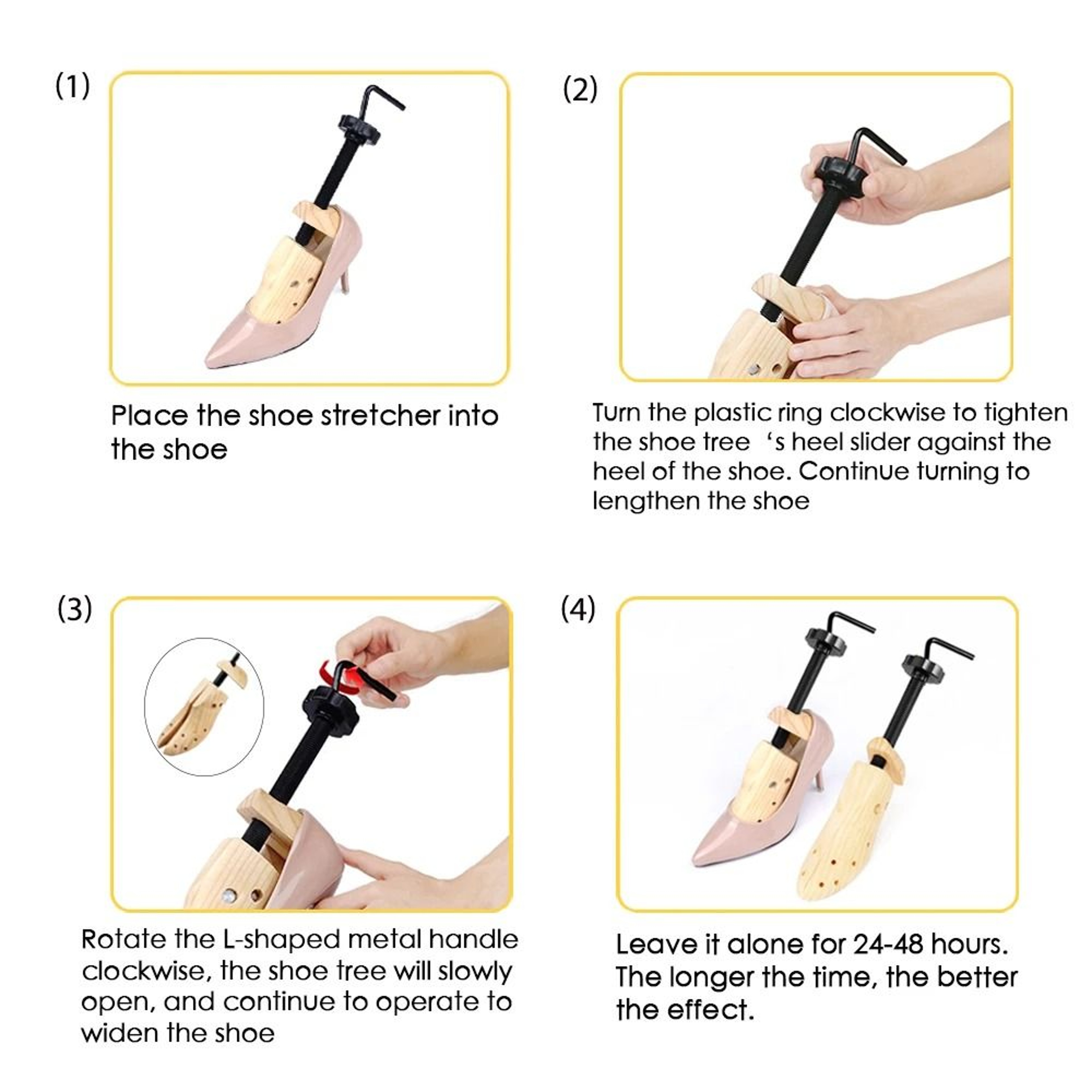Adjustable Wooden Shoe Tree And Stretcher Expander 4