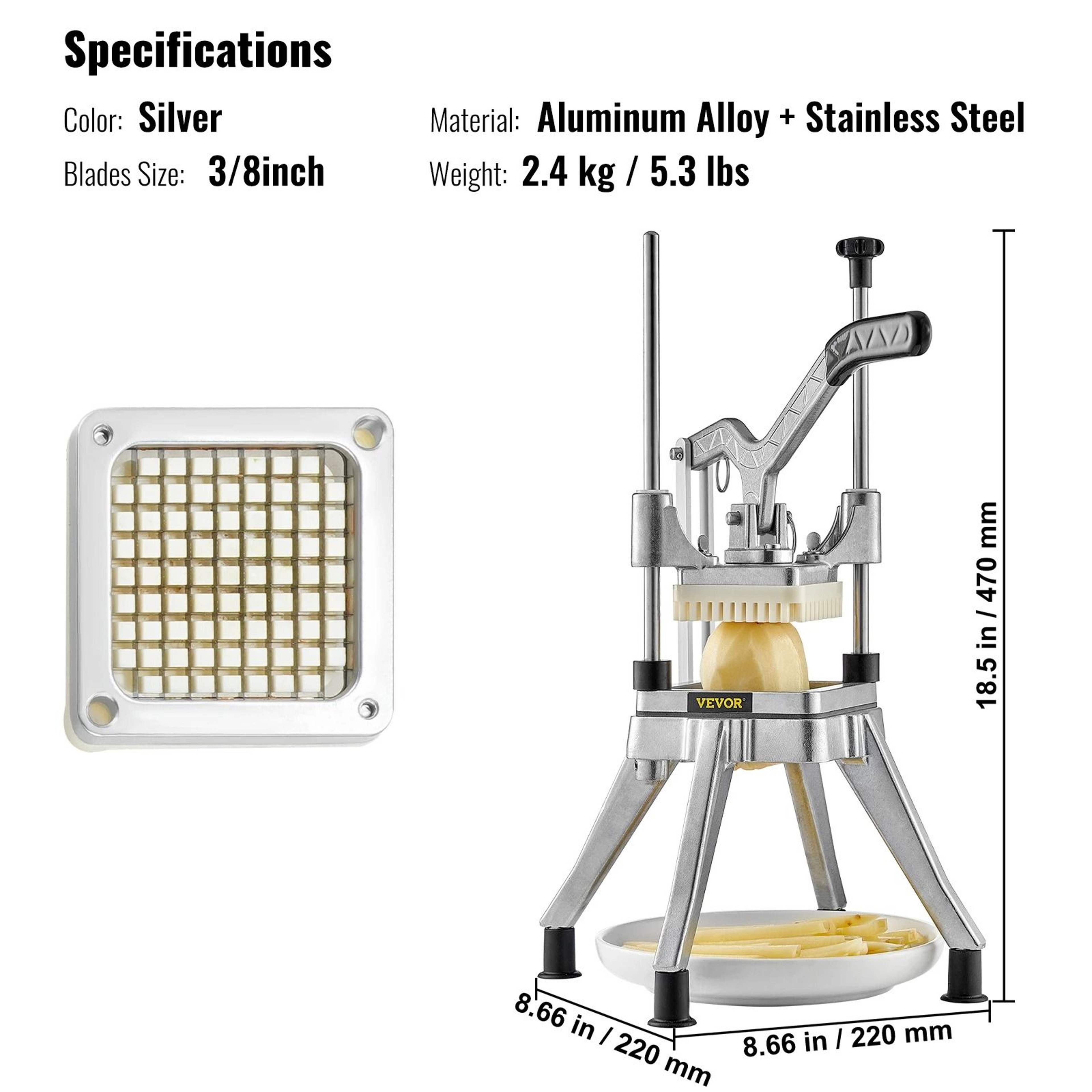 Heavy Duty Commercial Vegetable And Fruit Dicer Cutter 7