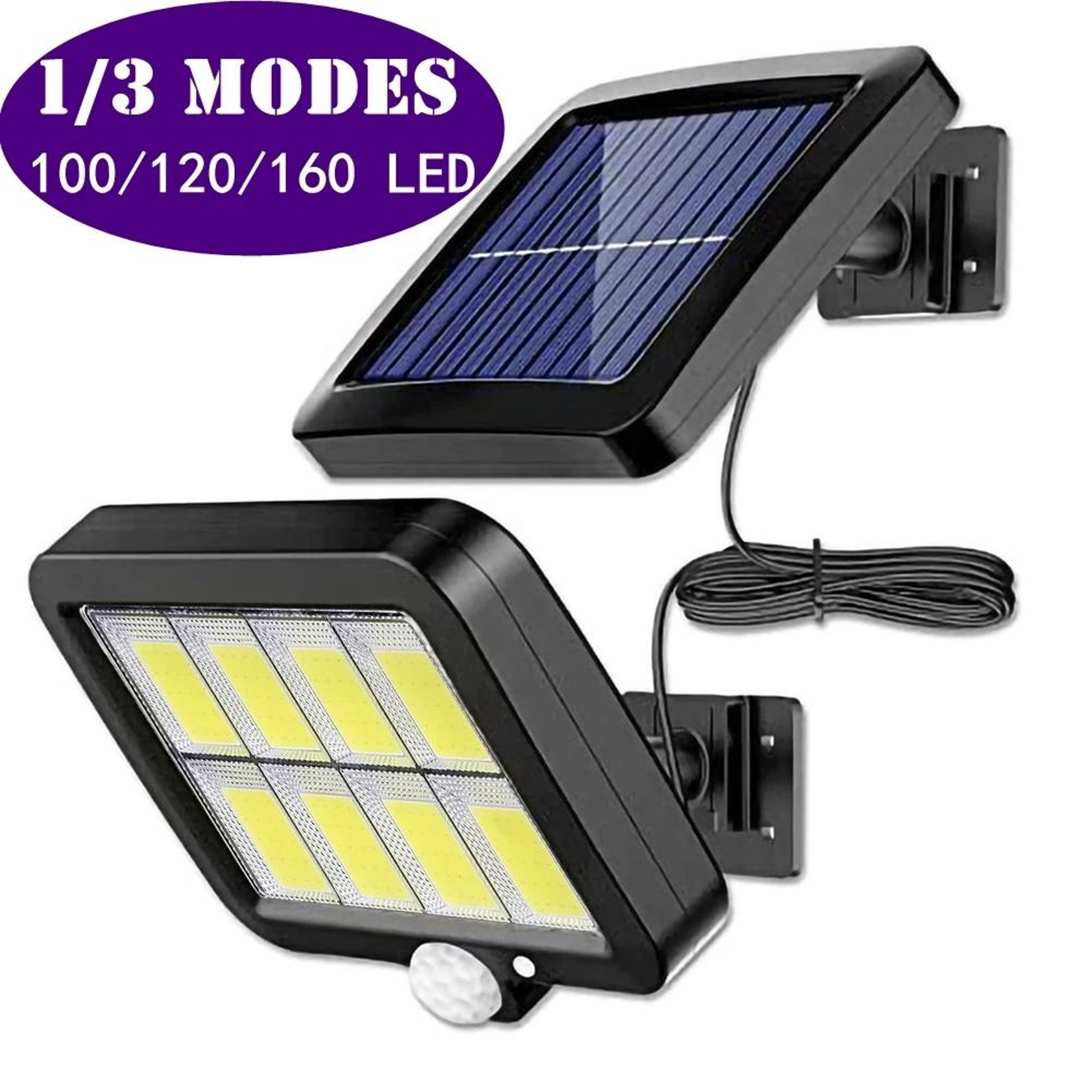 160 LED Solar Wall Lamp For Outdoor Garden And Security Lighting 0