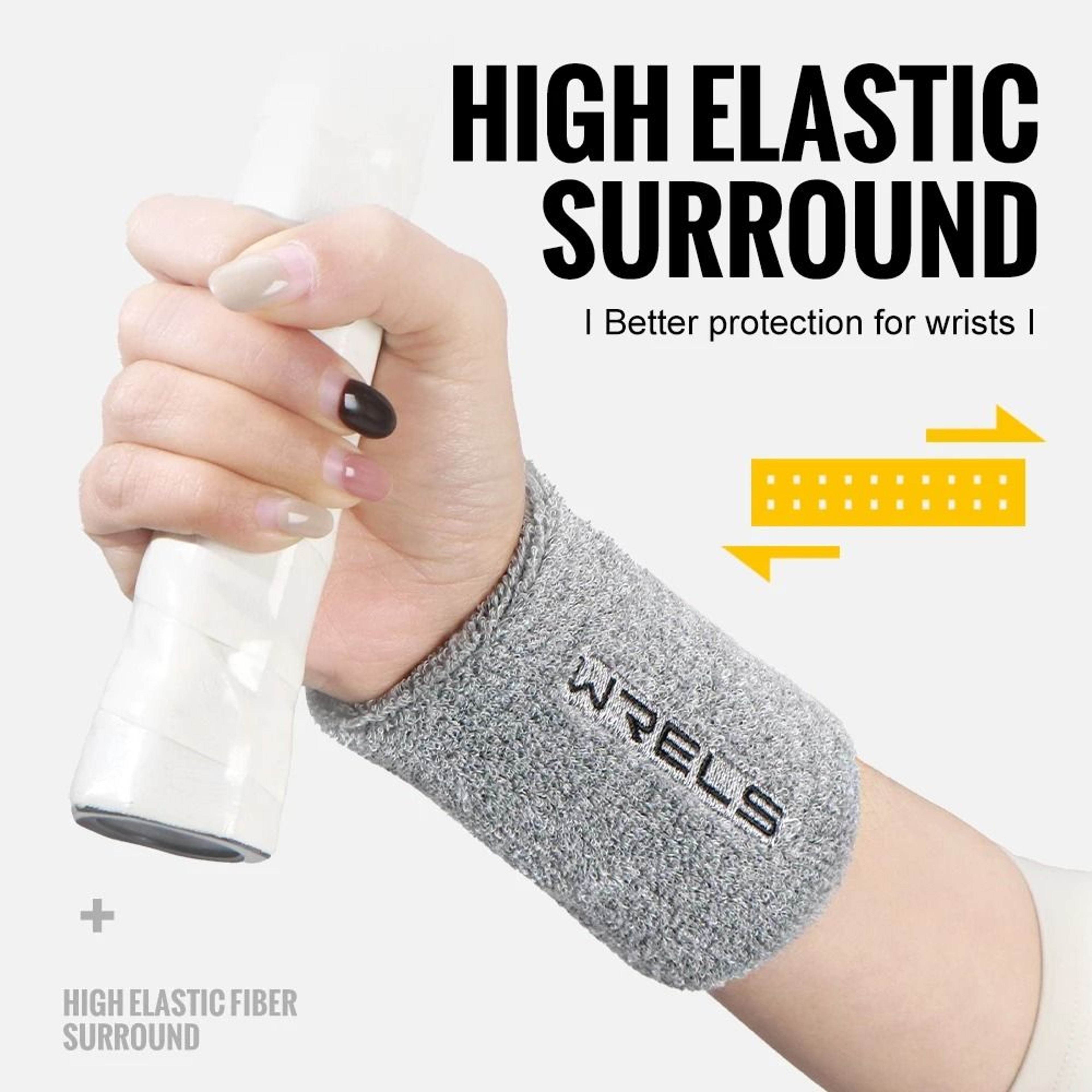 Absorbent Stretchable Wristbands For Fitness And Sports 1