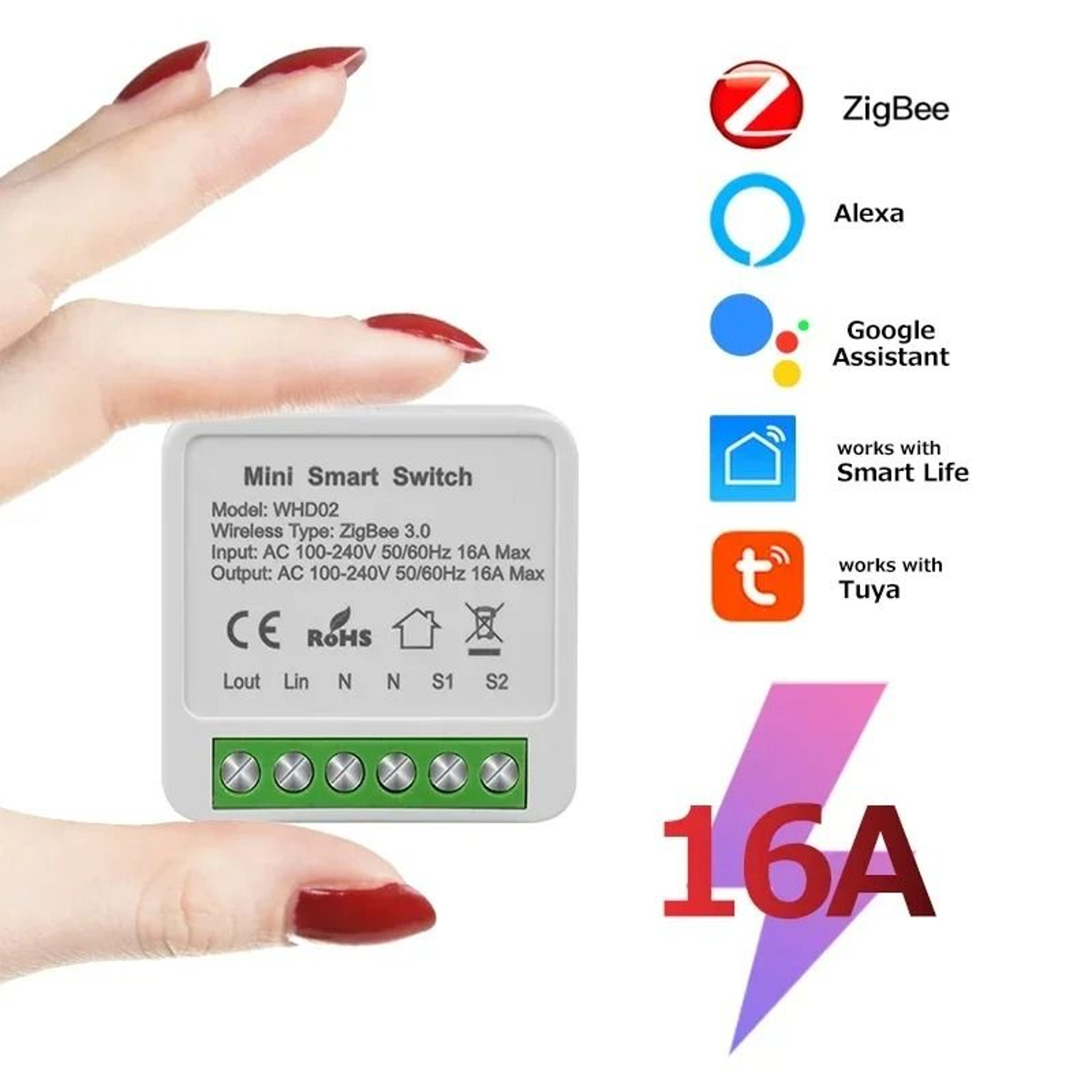 Smart WiFi ZigBee Switch 16A With Remote And App Control 7