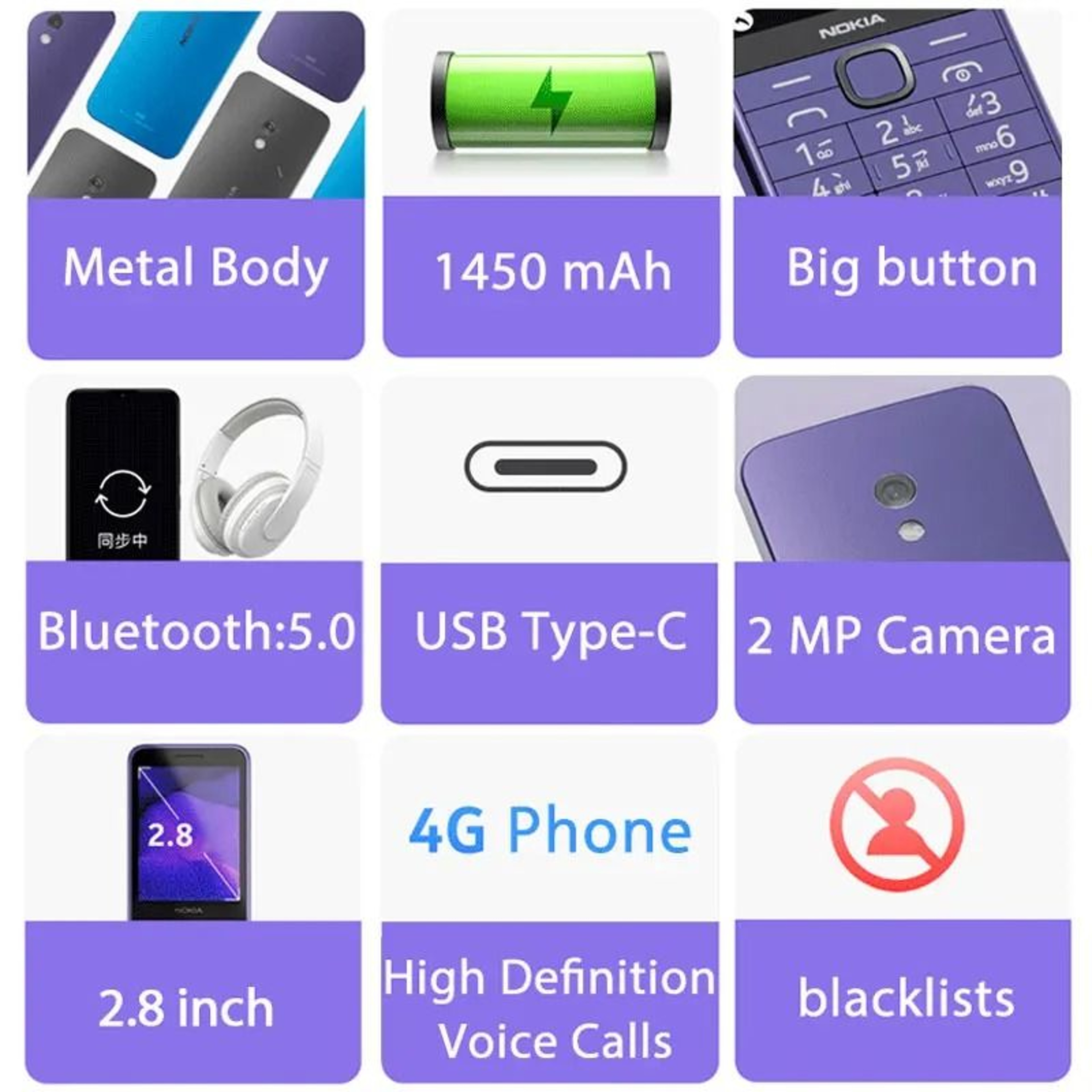 Basic 4G Feature Phone With Bluetooth And Dual SIM 3