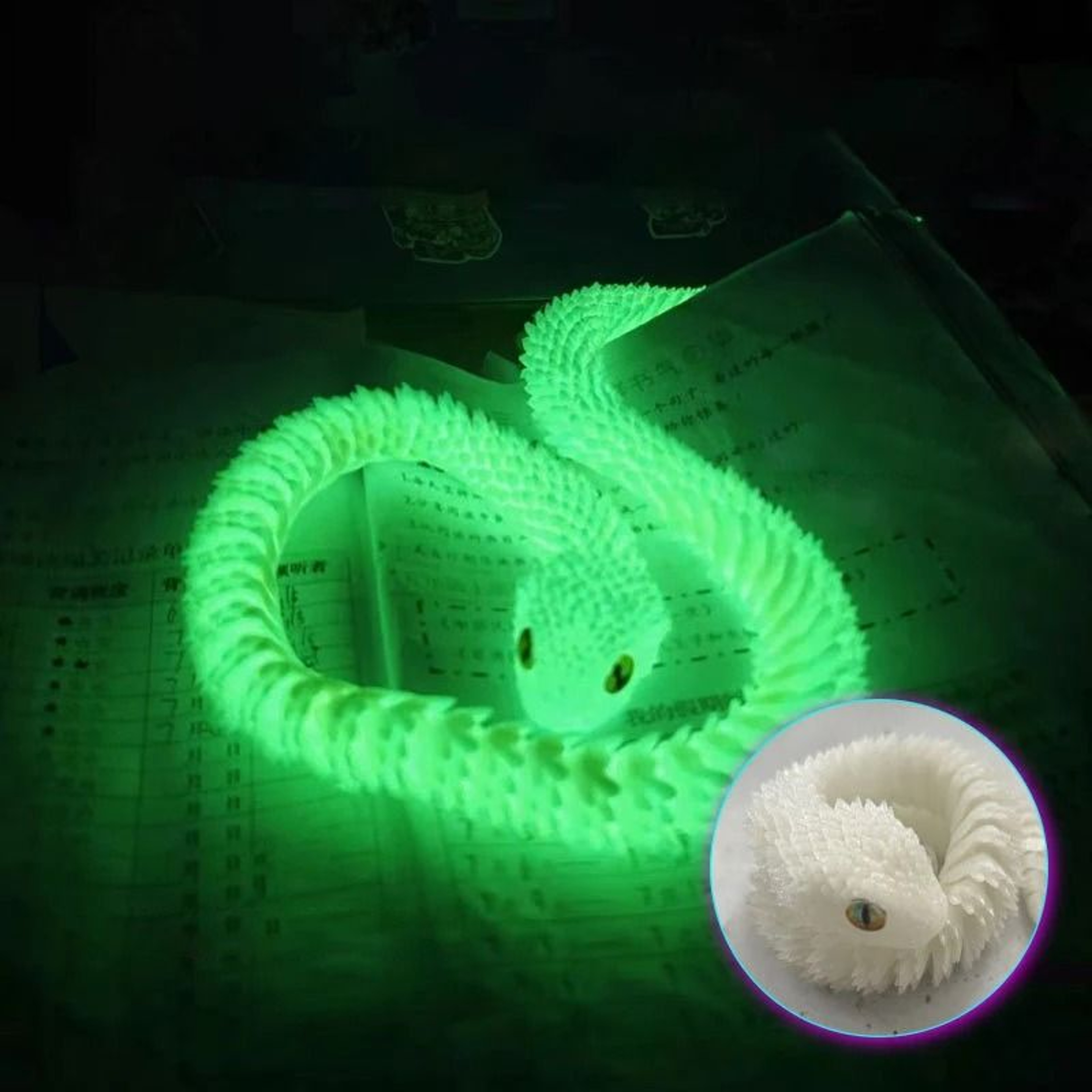3D Printed Snake Figurine With Movable Joints Life Like Desktop Ornament 5