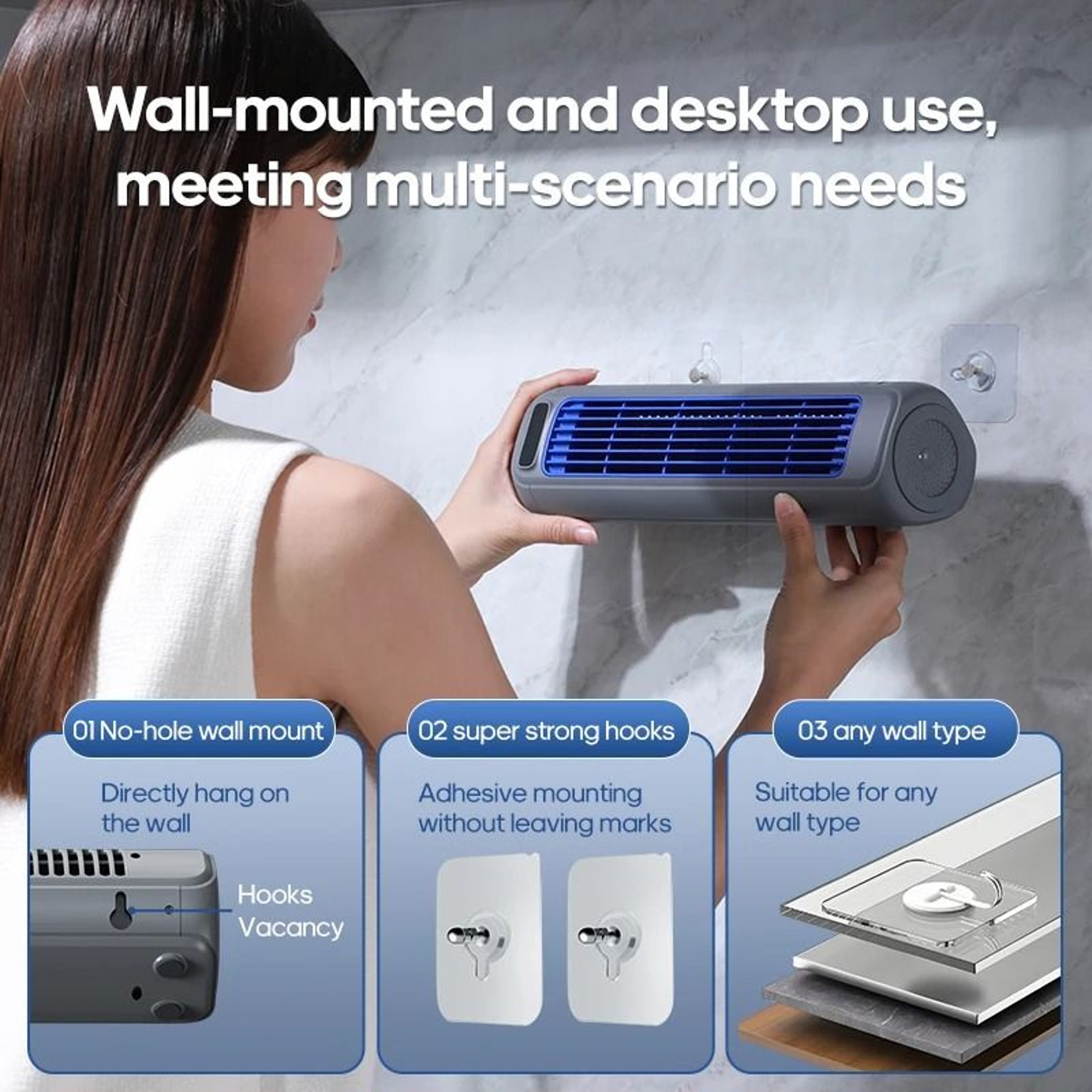 Portable Quiet Air Circulating Fan With Rechargeable Battery 3