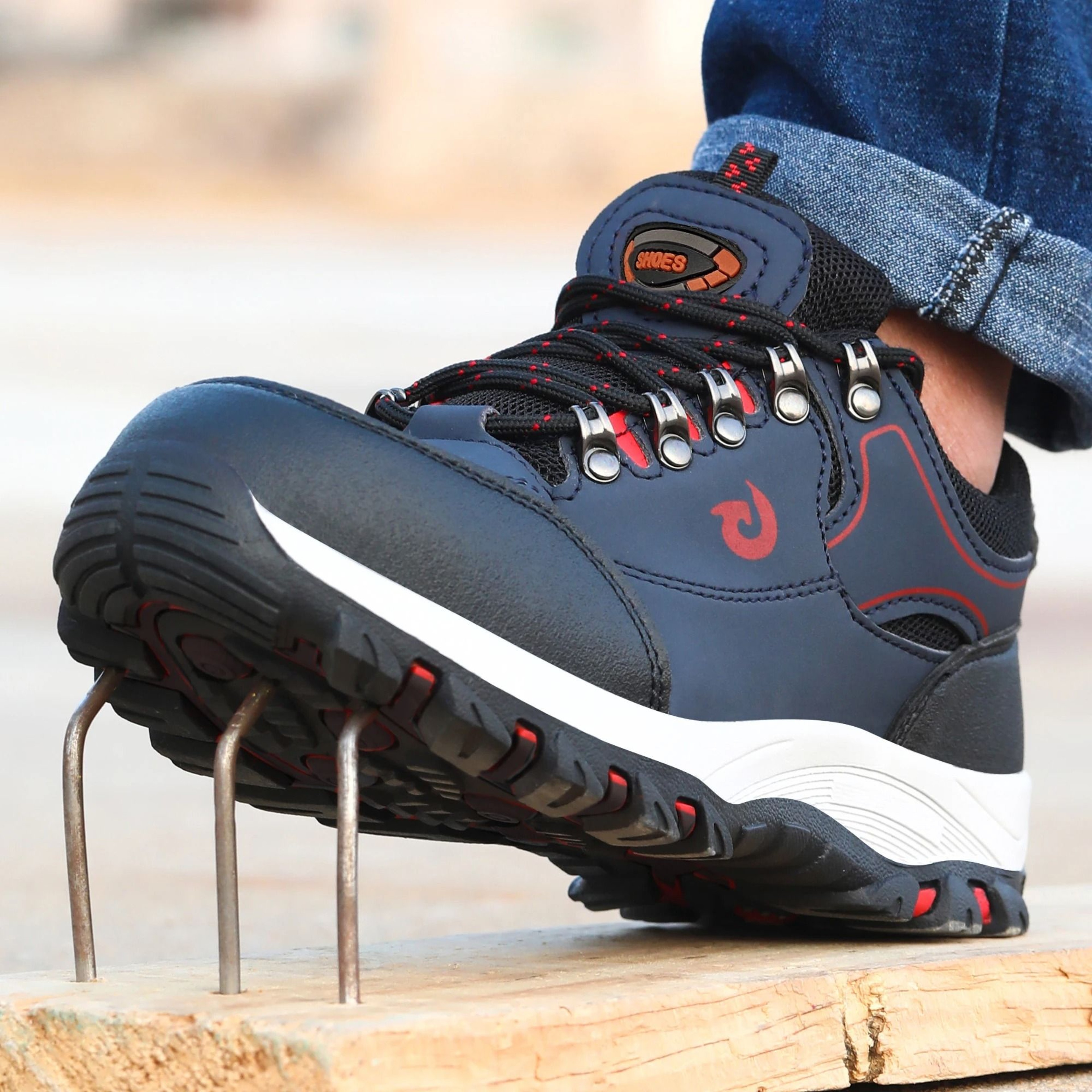 Mens Steel Toe Work Shoes With Puncture Resistant Protection 1