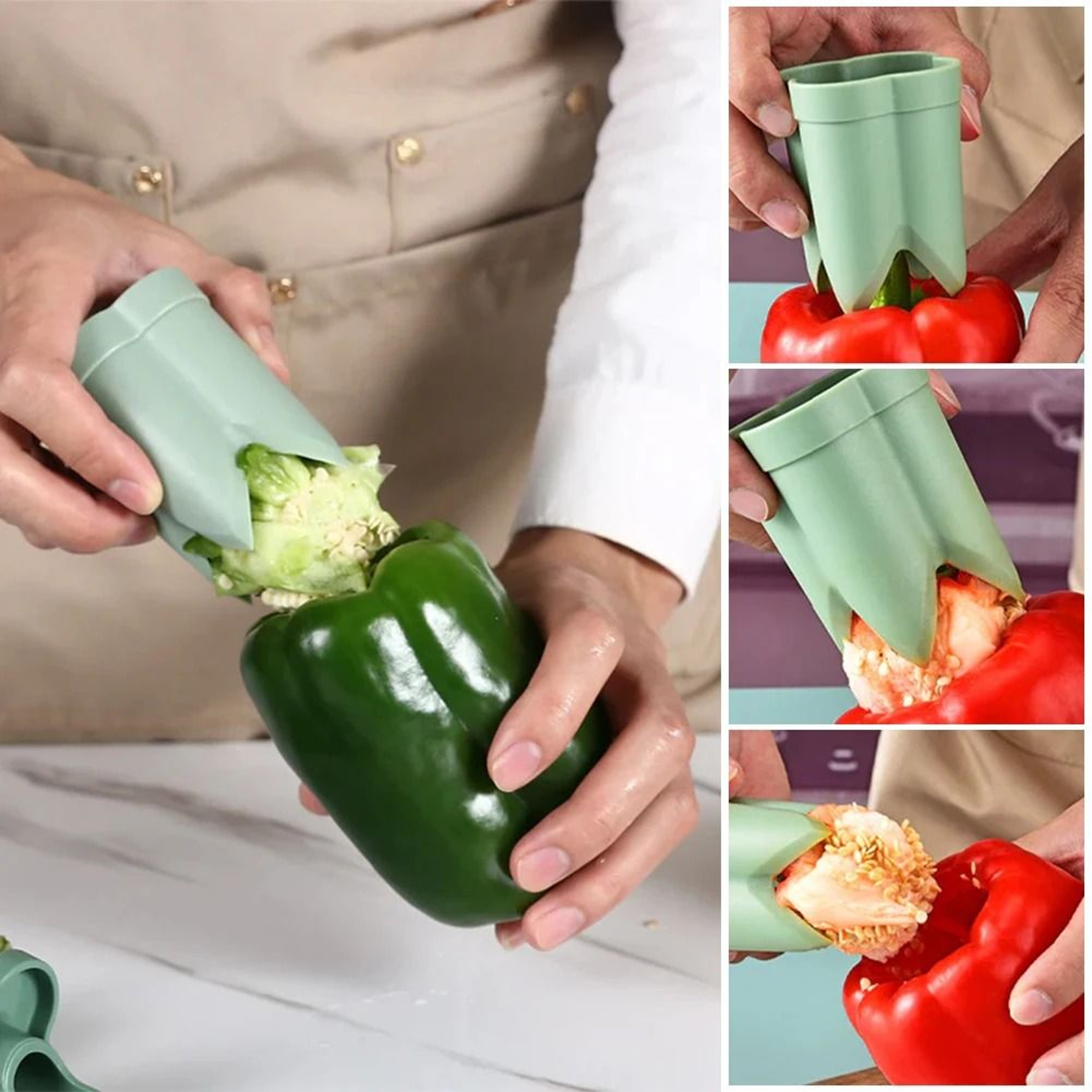 Dual Function Fruit And Vegetable Corer 4