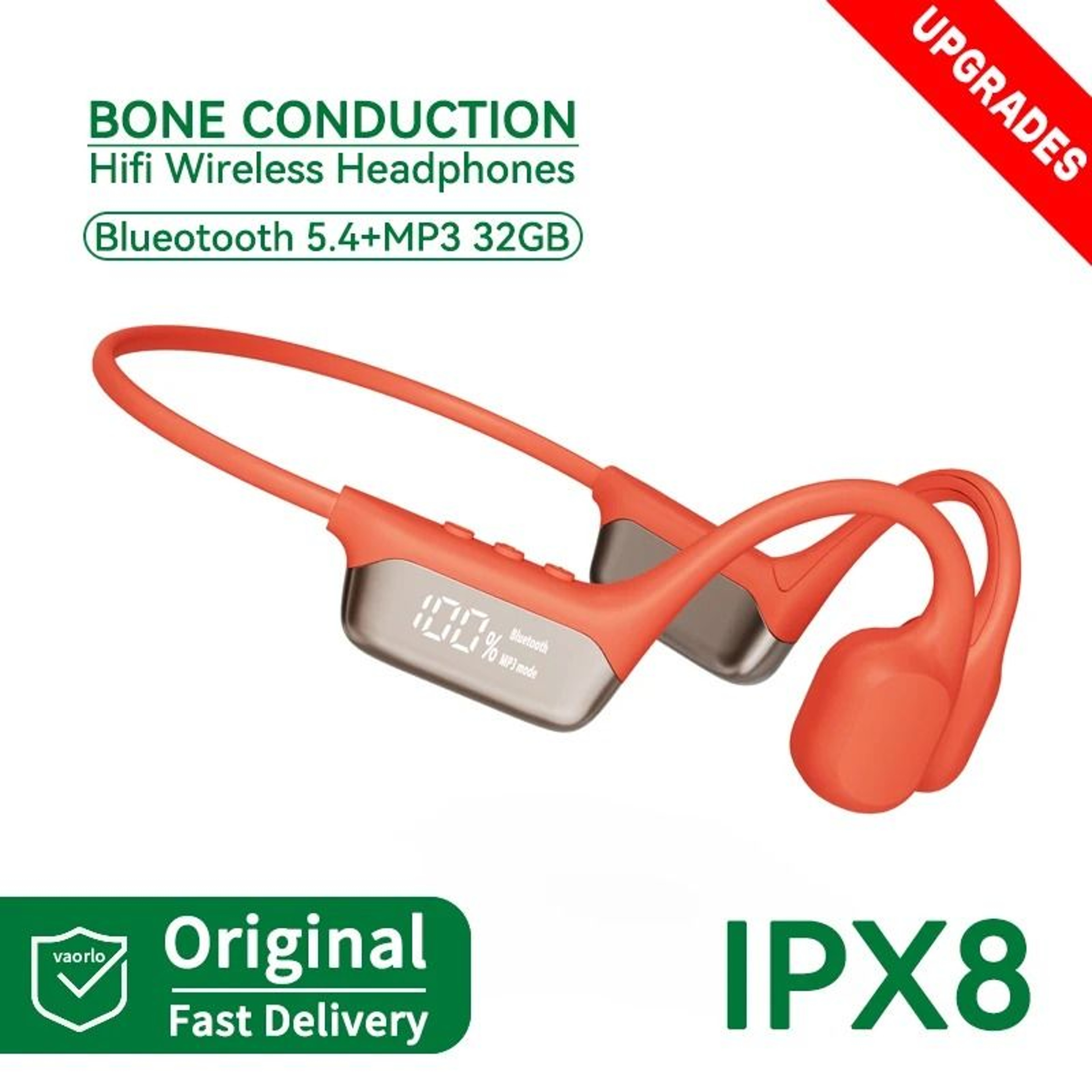 Waterproof Bone Conduction Bluetooth Headphones With MP3 Storage 7